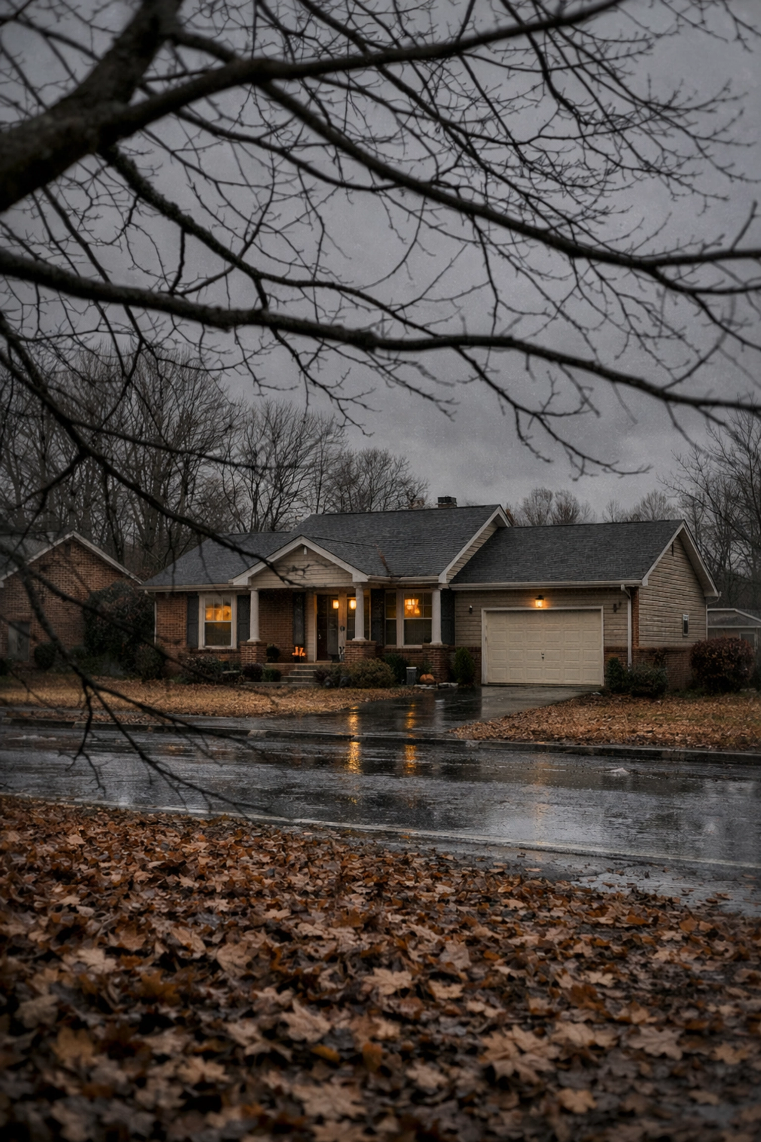 A Nashville property in autumn under a gray sky, representing how bad timing can stall a traditional home sale.