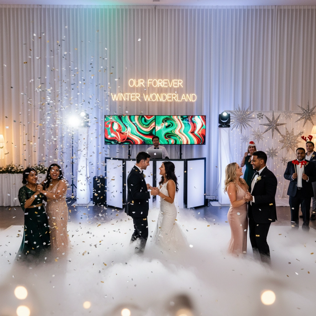 How to Infuse Holiday Magic Into Your Wedding (Without It Feeling Like a Christmas Party)