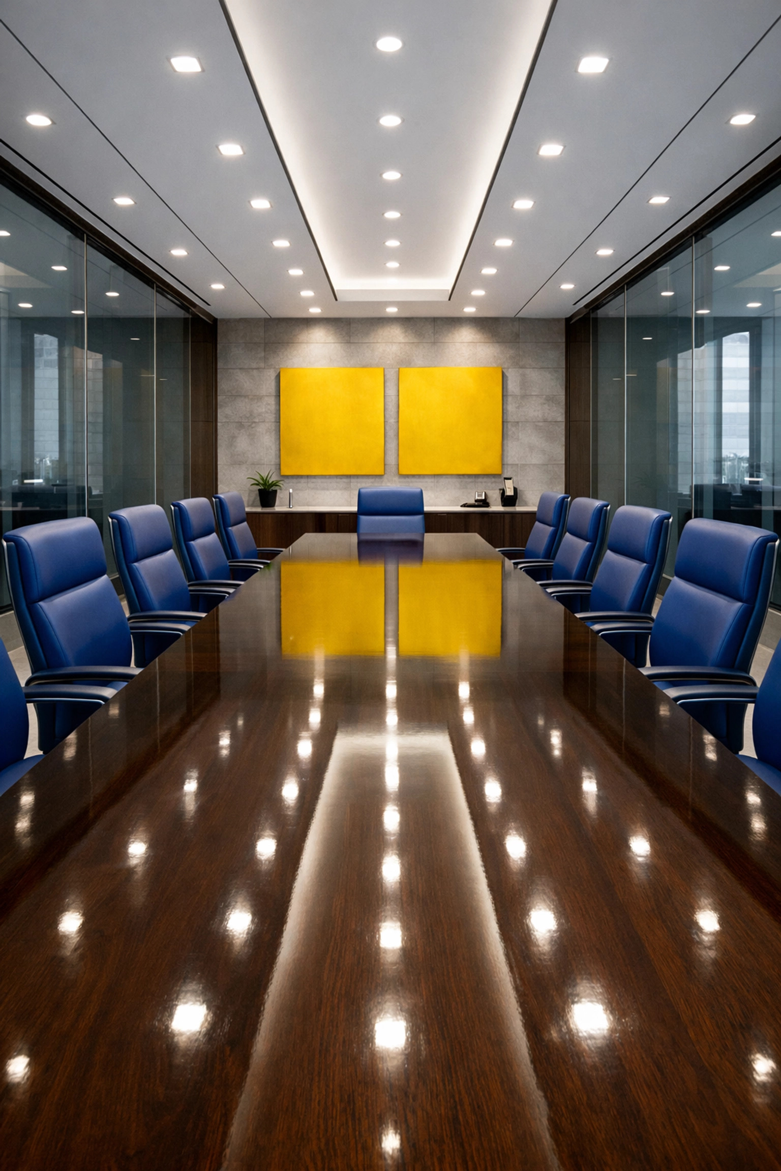 Polished executive conference room in Paxton optimized by professional commercial cleaning services.