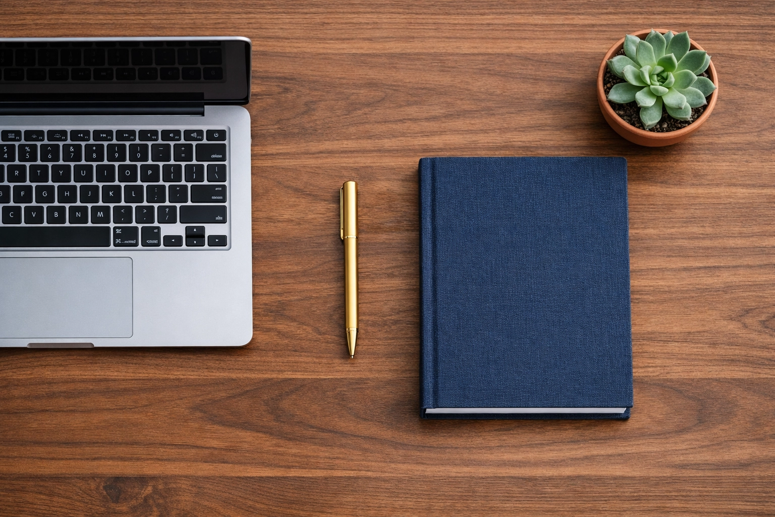 An organized workspace representing a high-performance website optimized for small business SEO services.