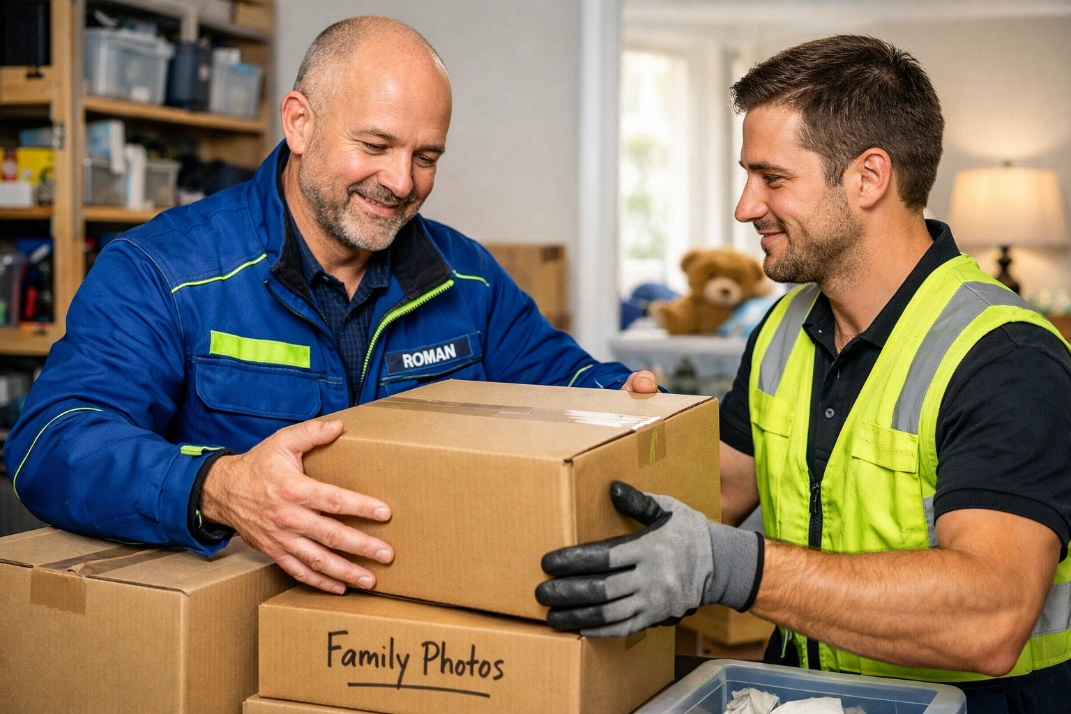 Hoarder Property Clean-up in Barrie: Compassionate, Professional Service Junk GTA team professionally sorting items during a hoarder property clean-up in Barrie.
