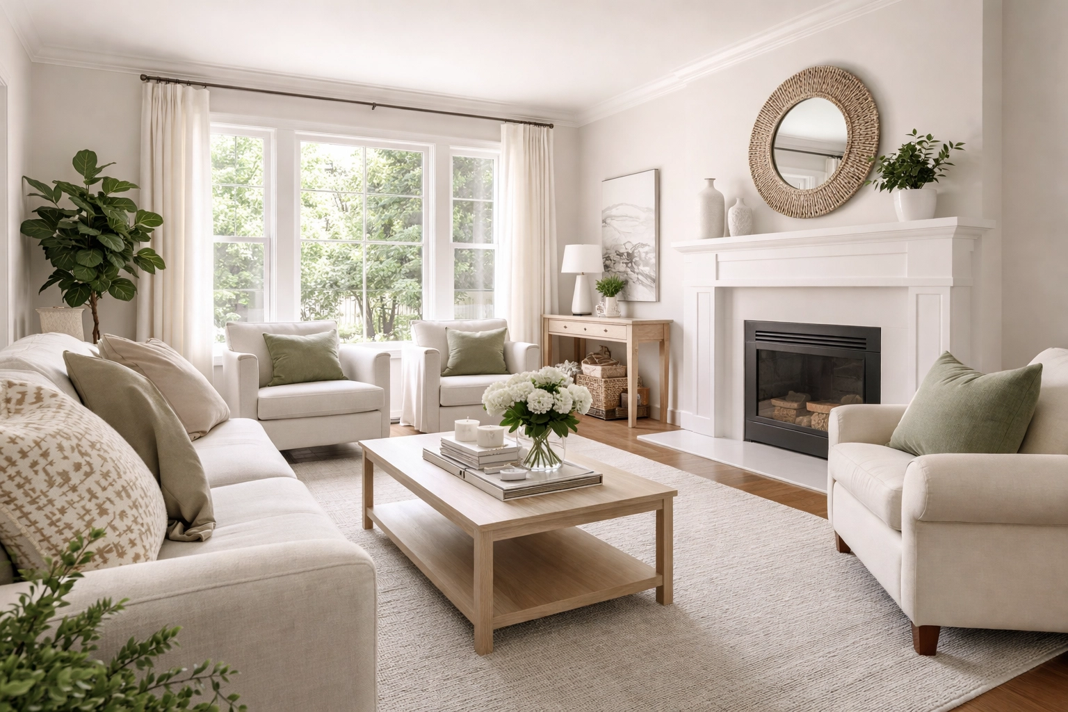 A beautifully staged living room in a Columbia SC house highlights the importance of presentation for sellers in the local real estate market.