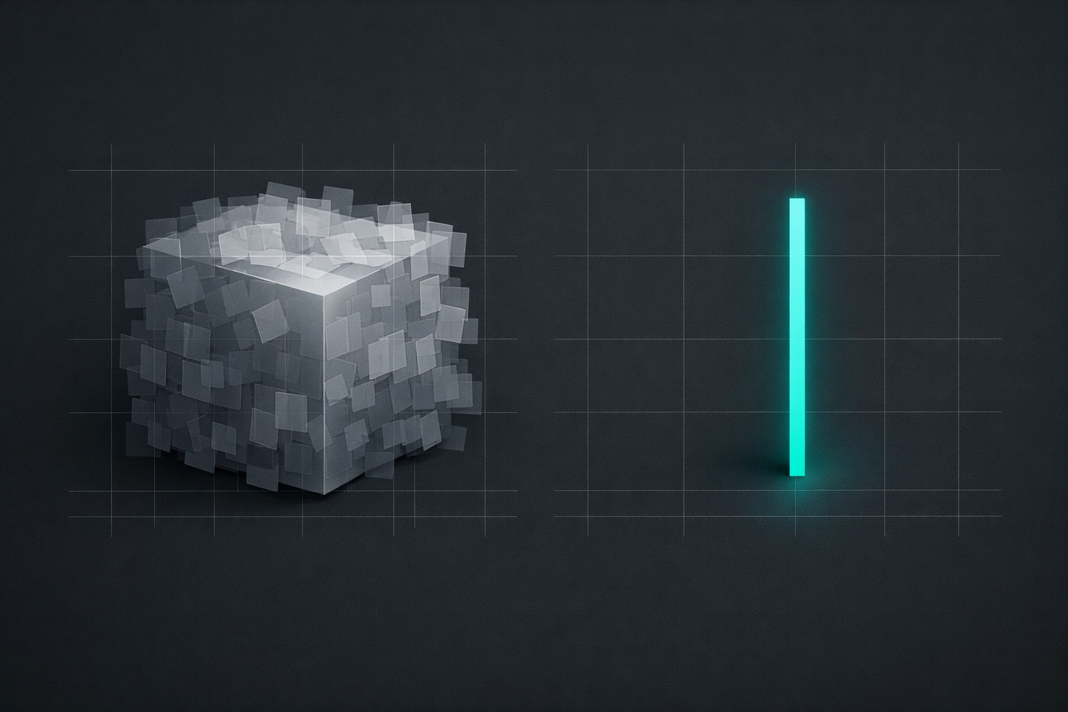 Minimalist graphic comparing the overhead of a contract SDR vs the streamlined efficiency of an AI SDR.