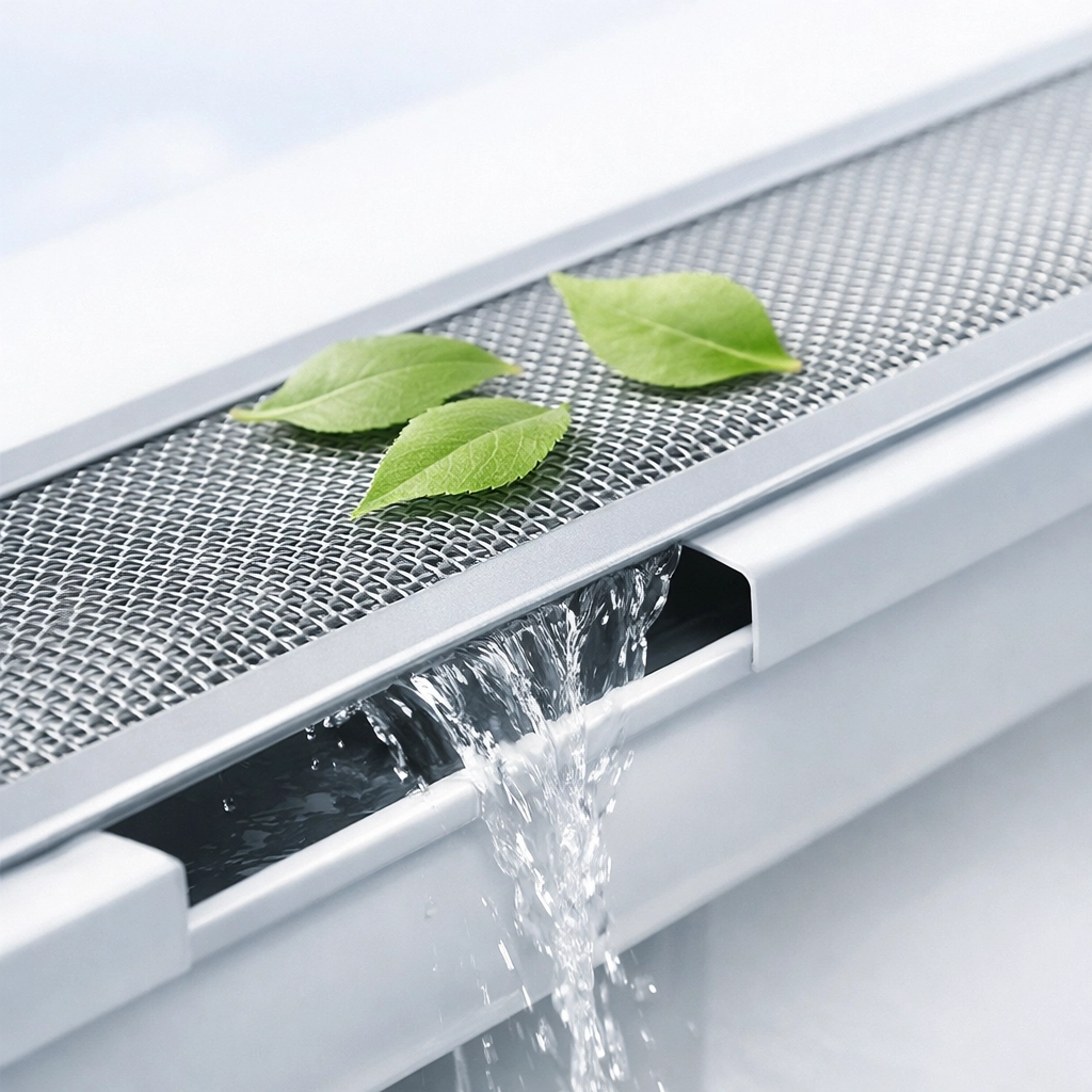 Professional mesh gutter guard protecting Northern Beaches gutters from leaf debris.