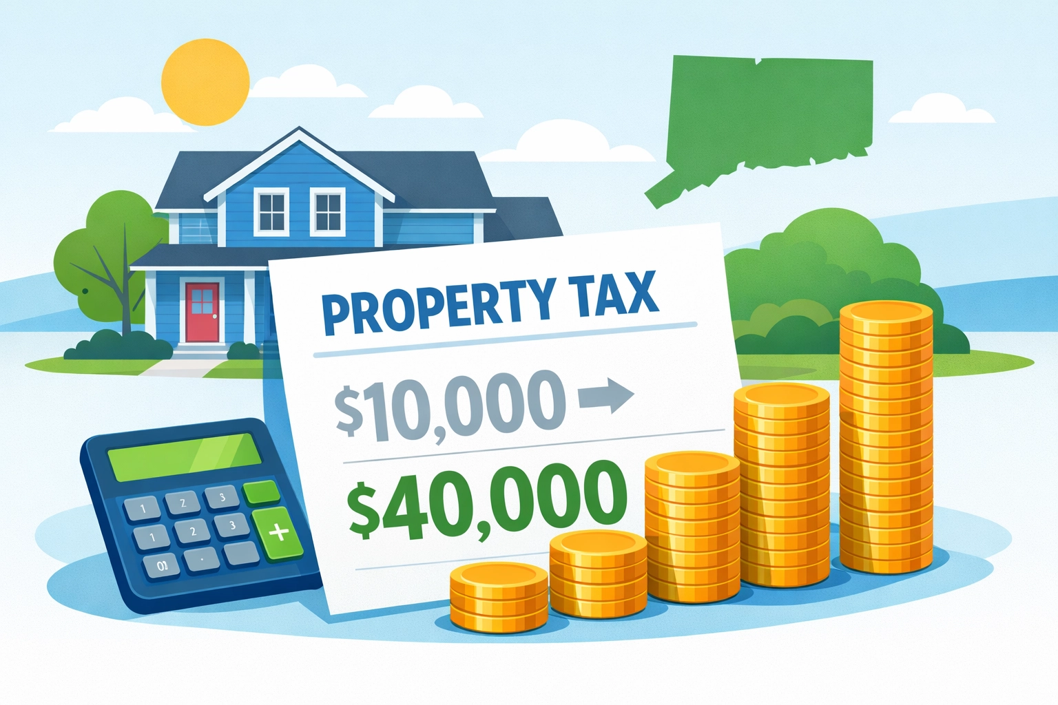 Connecticut property tax SALT deduction cap increase from $10,000 to $40,000