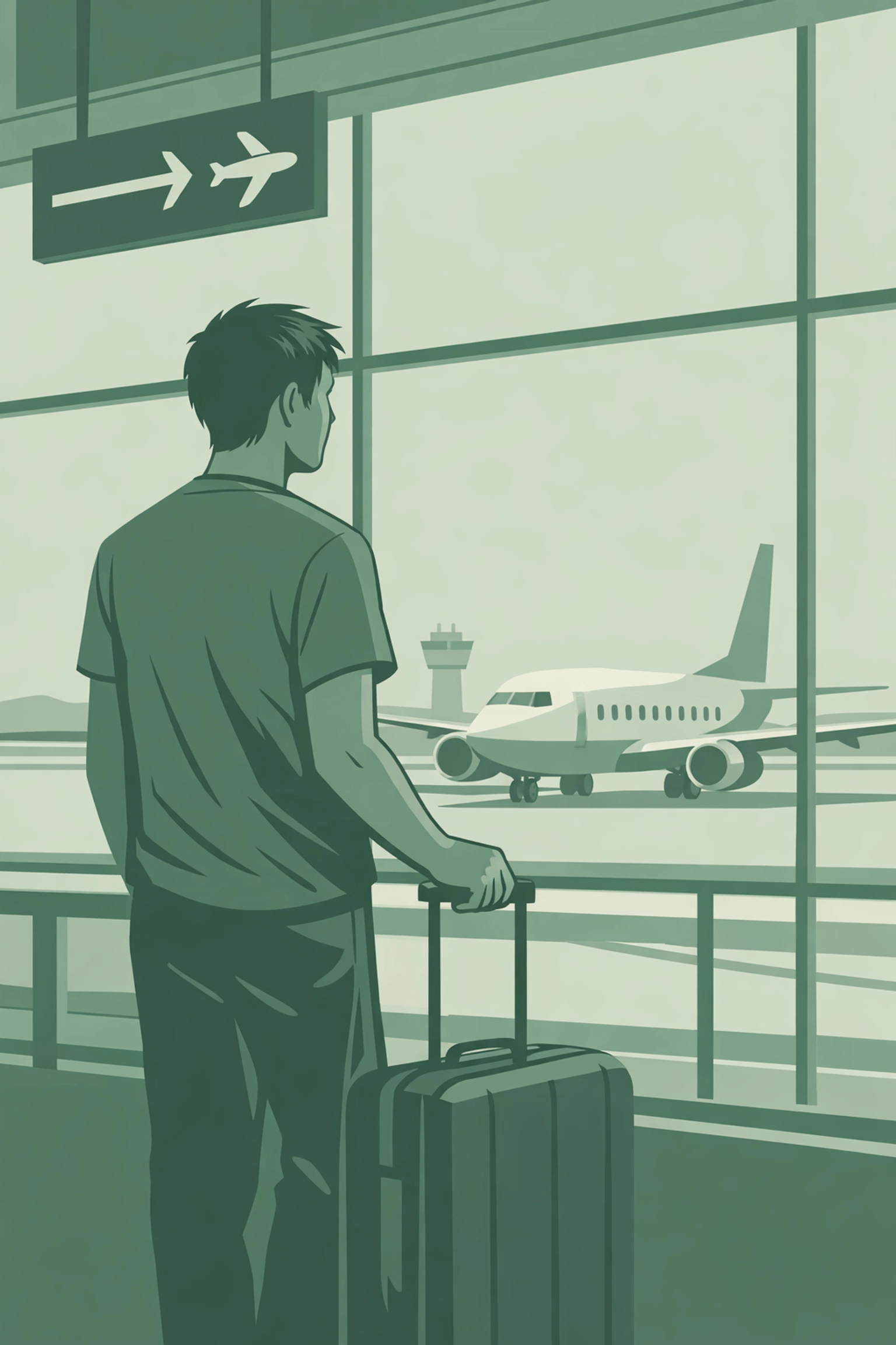 LGBTQ+ asylum seeker departing Kuwait for freedom at airport gate