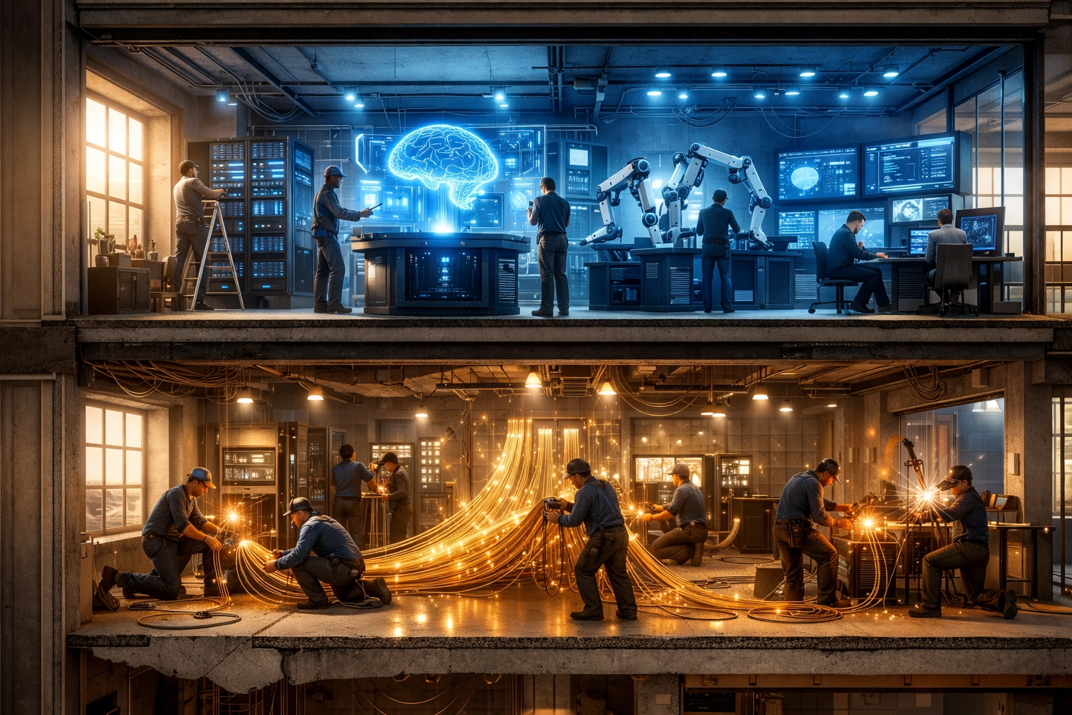 Simultaneous reconstruction of business systems and internal development architecture