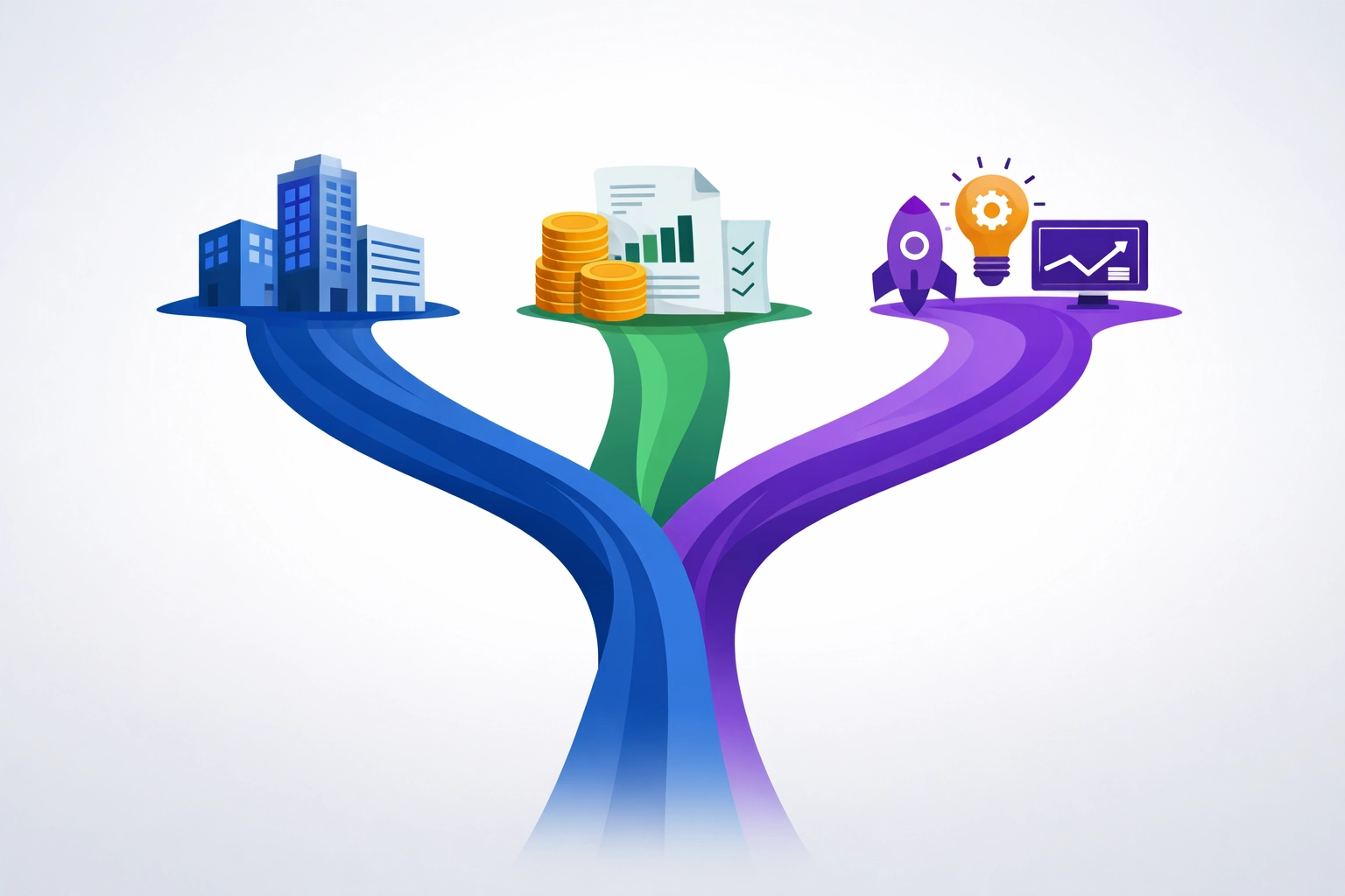 Three private equity investment strategies: secondaries, private credit, and venture capital