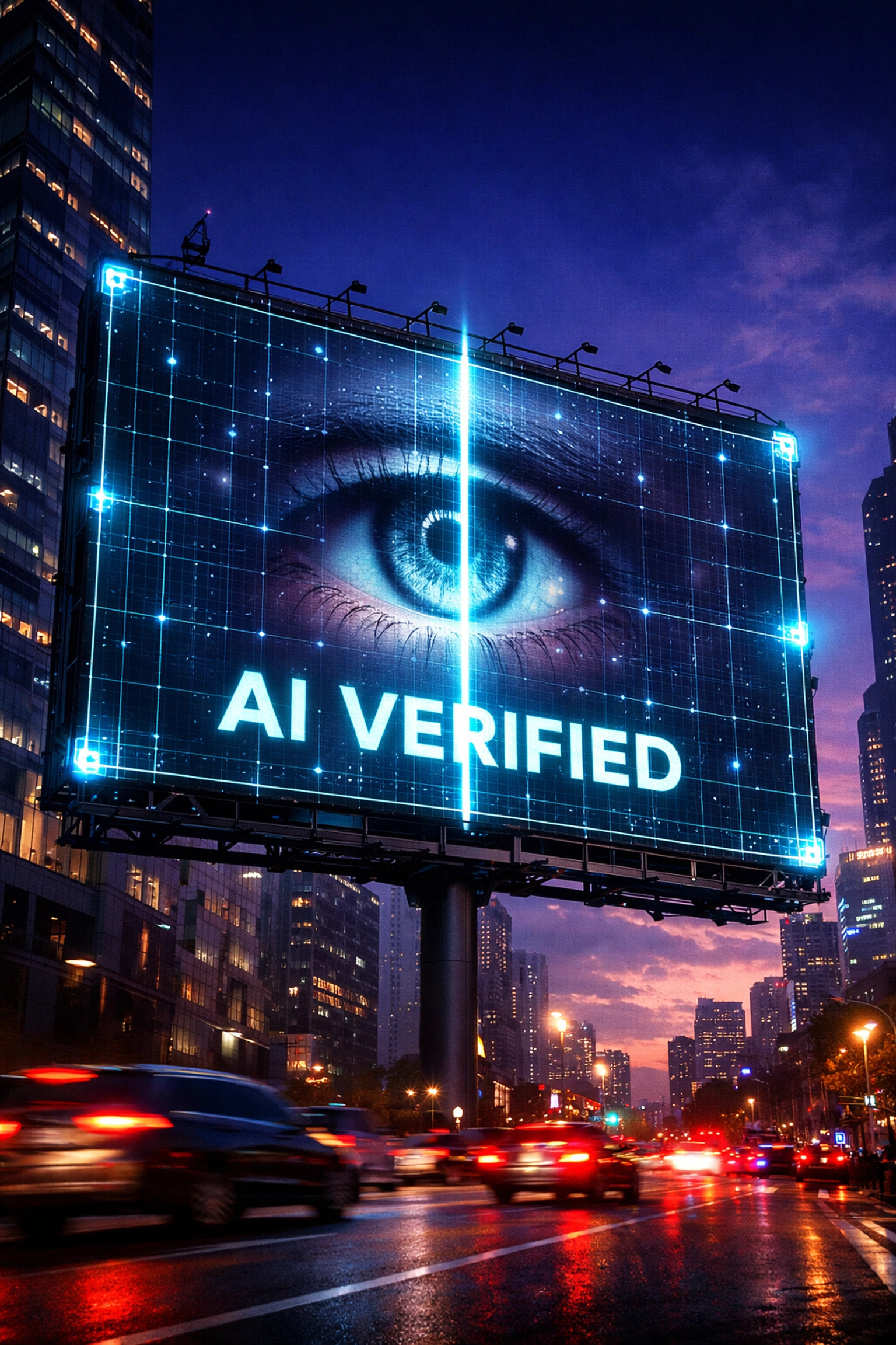 AI-powered scanning of a digital billboard for real-time proof of posting verification.