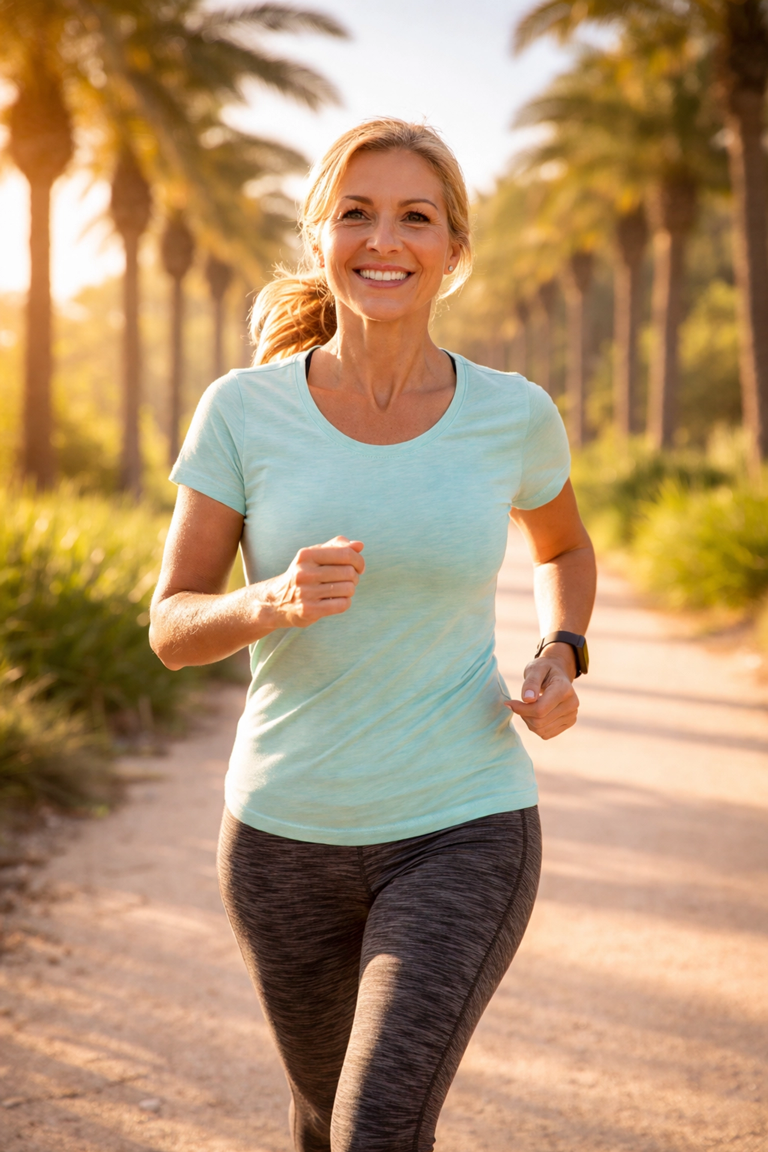 Active adult jogging outdoors, representing healthy lifestyle and long-term wellness from preventive care