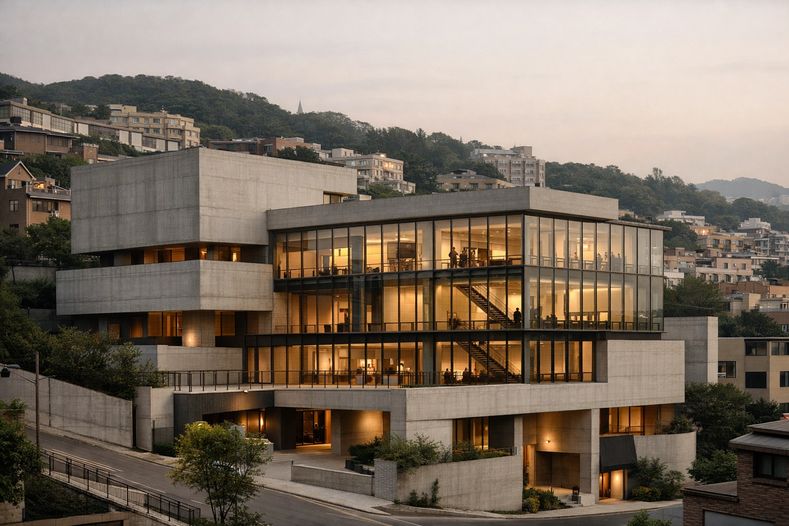Modern flagship building in Hannam-dong illustrating long-term strategic investment in the Korean market.