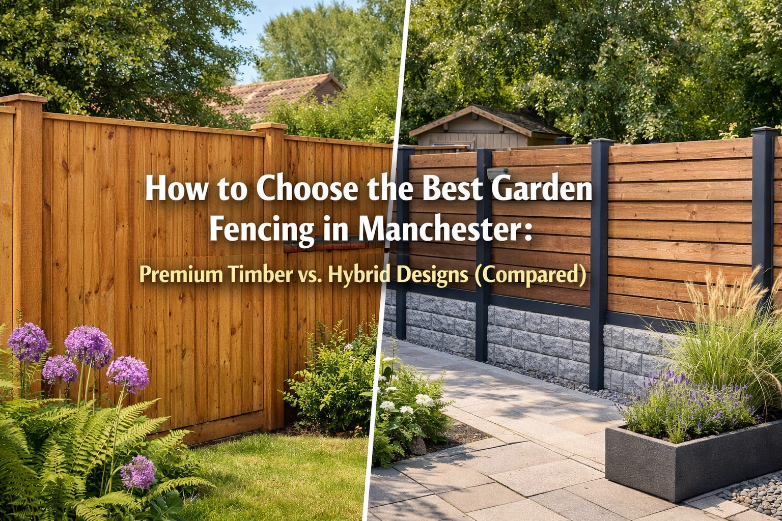 [HERO] How to Choose the Best Garden Fencing in Manchester: Premium Timber vs. Hybrid Designs (Compared)