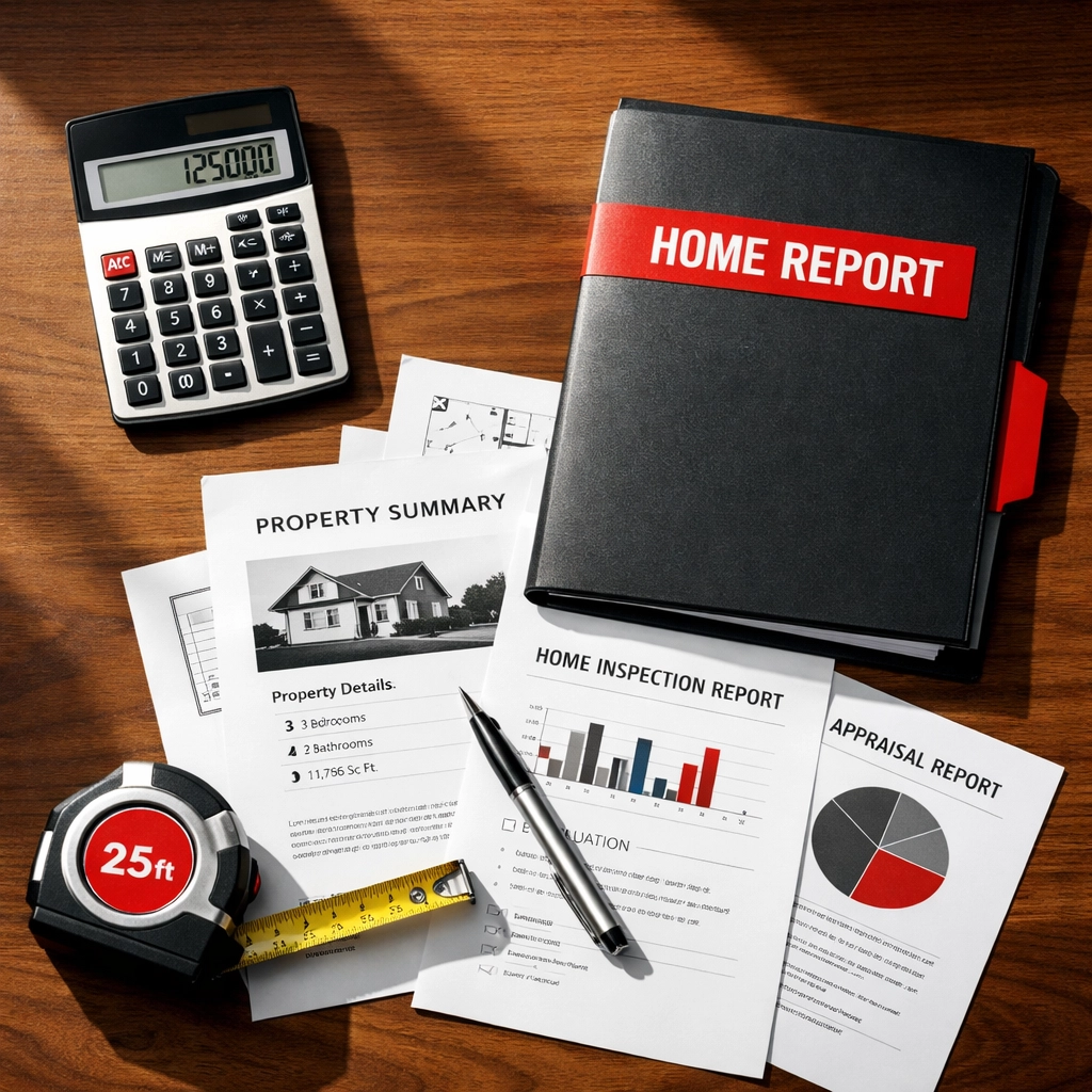 Home Report and property documents for professional house valuation in Scotland