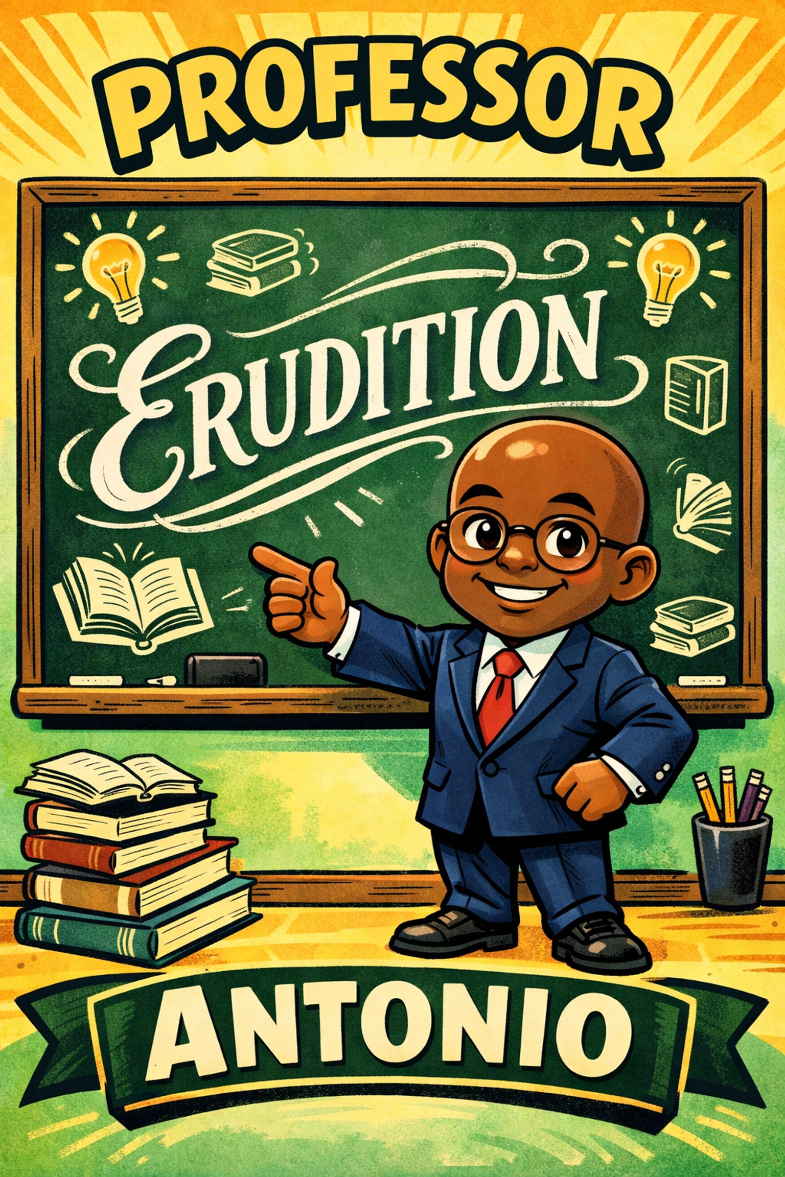 Professor Antonio teaches word of the day erudition to build vocabulary skills