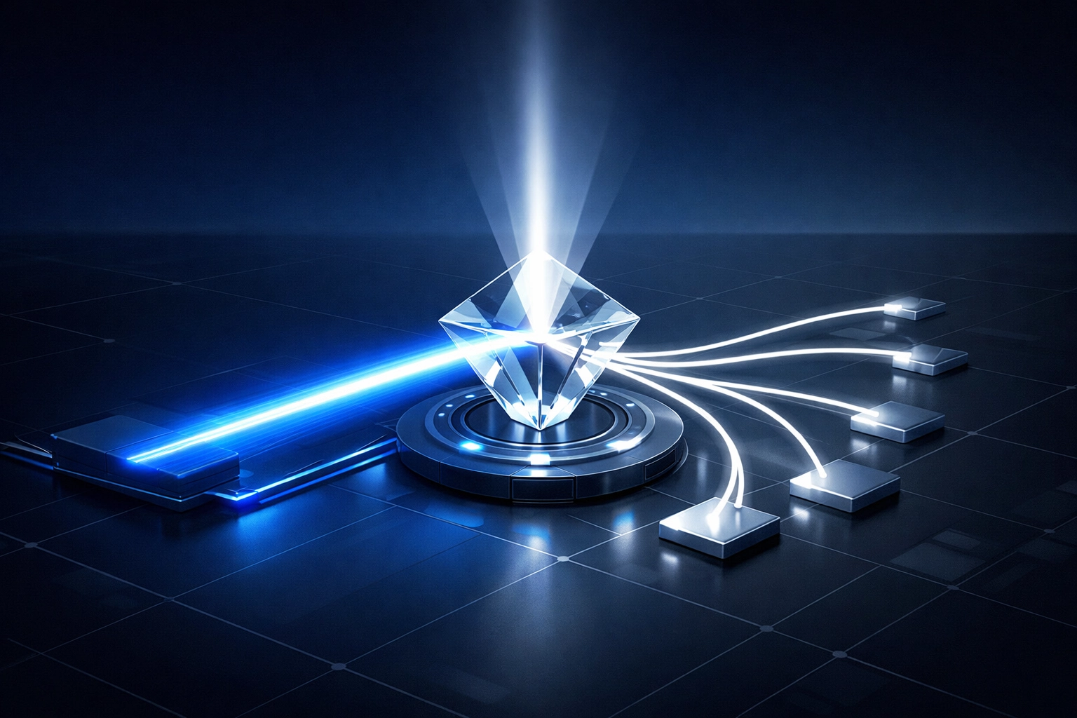 Strategic AI model routing hub visualizing task complexity management in automated workflows.