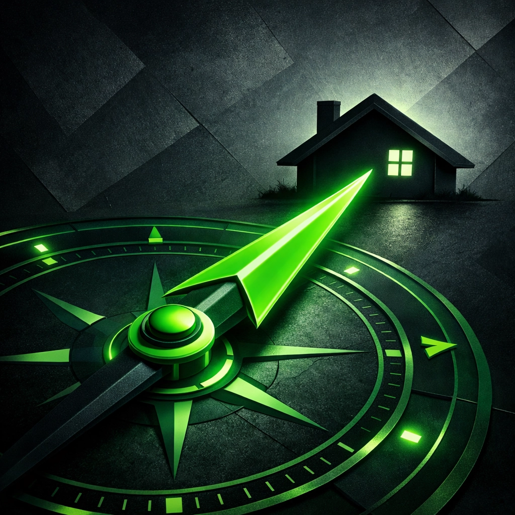 Strategic navigation icon for roofing services in Miller County, Eldon, and Tuscumbia, MO.