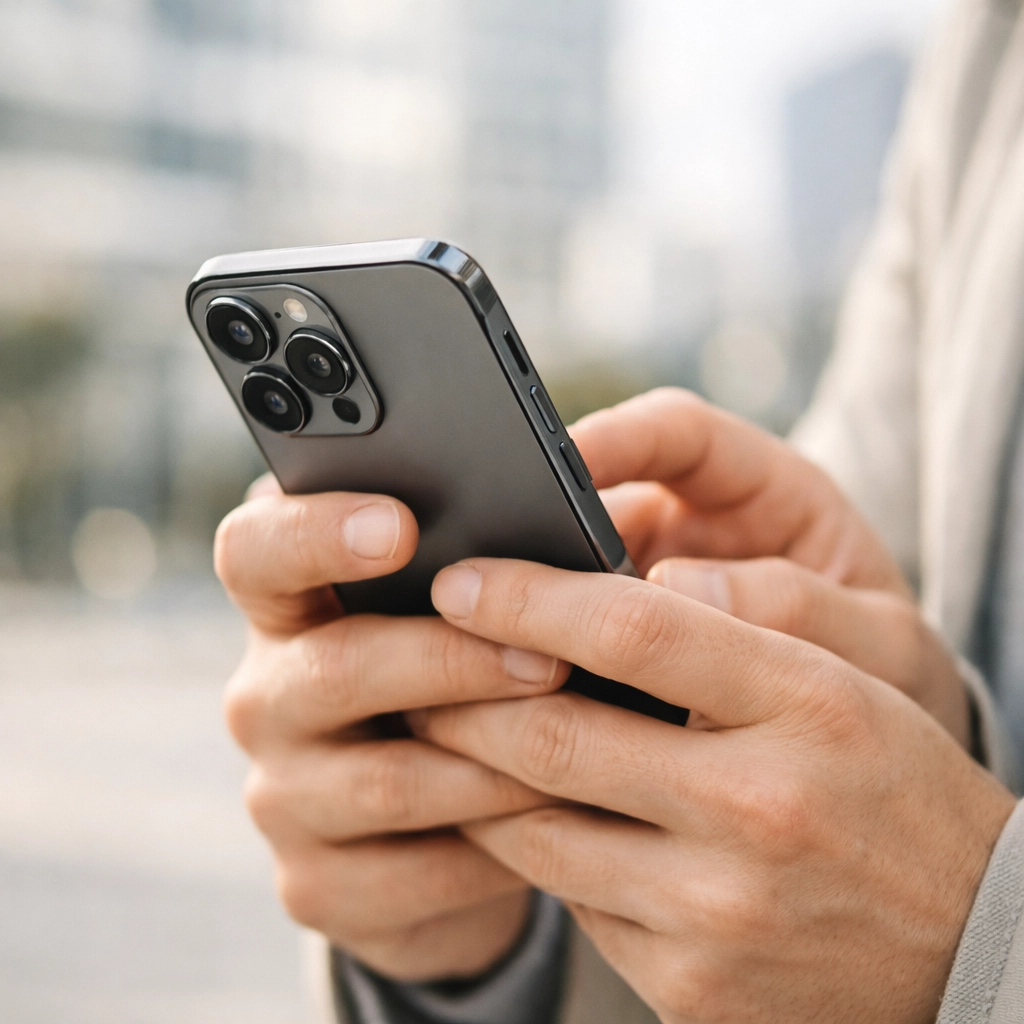 Close-up of person using a smartphone to quickly apply for a 2500 dollar e-transfer loan in Canada.