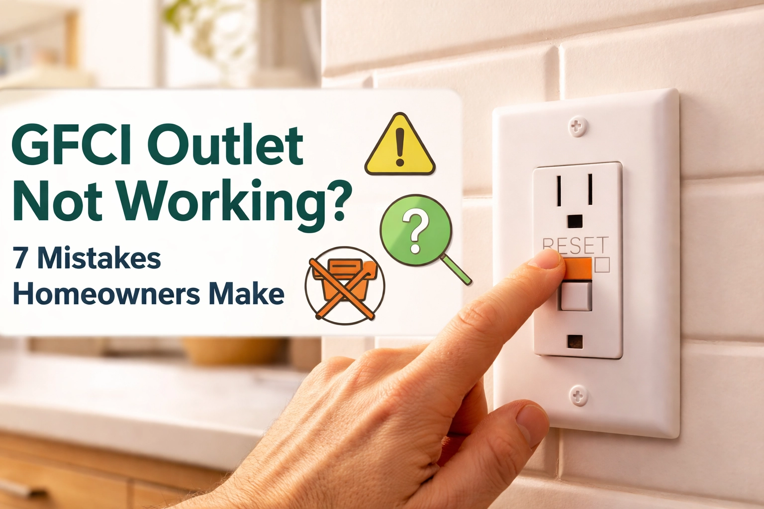 [HERO] GFCI Outlet Not Working? 7 Mistakes Homeowners Make