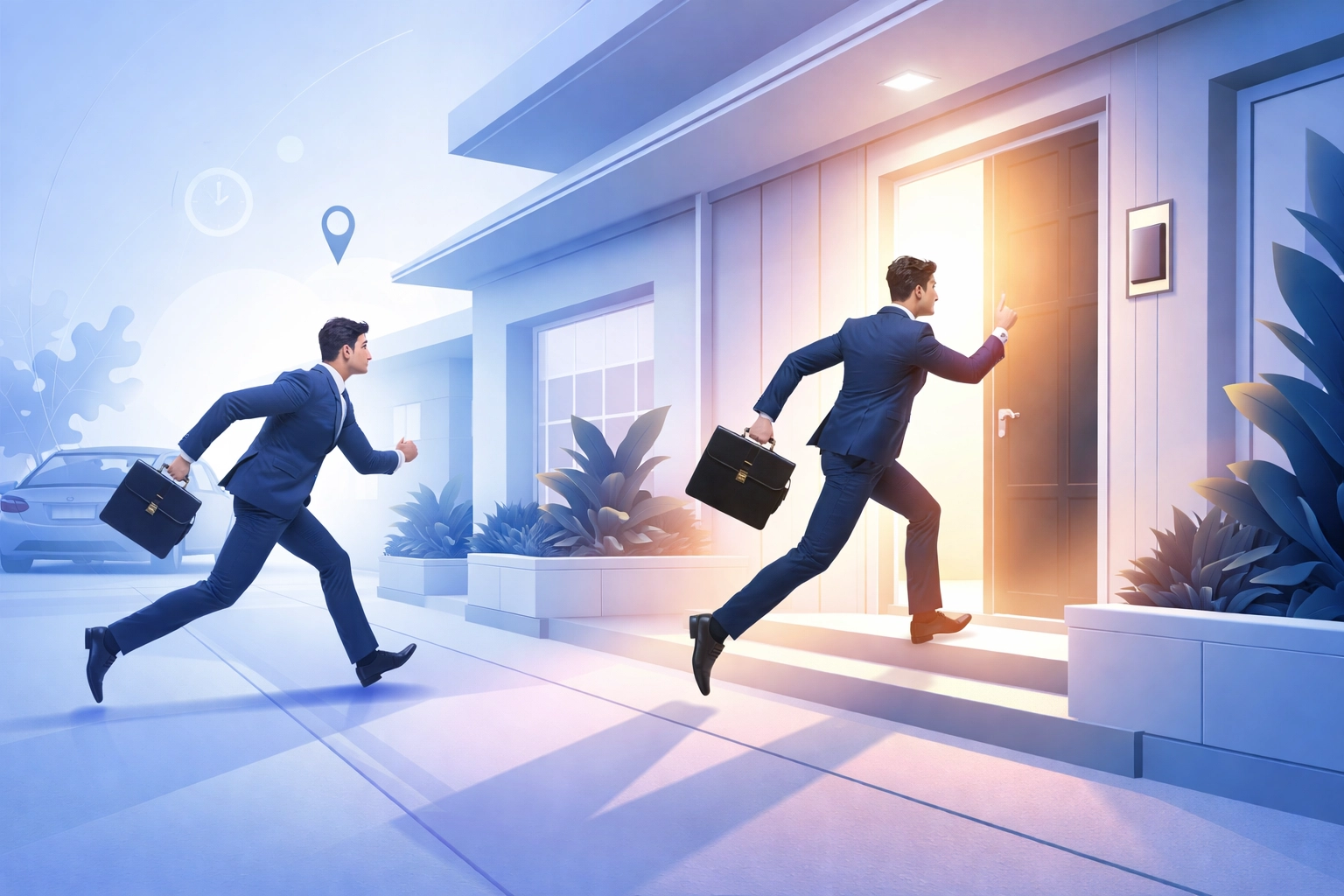 Real estate agent gaining competitive advantage by reaching homeowners before the competition