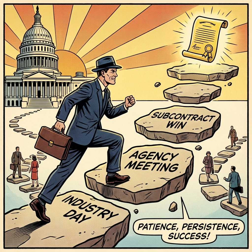 New contractor workflow focused on a first federal contract win