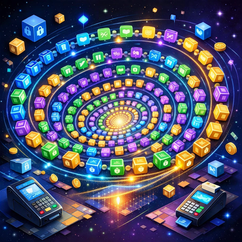 Larecoin 100-post marathon content map covering Web3 payments and merchant solutions