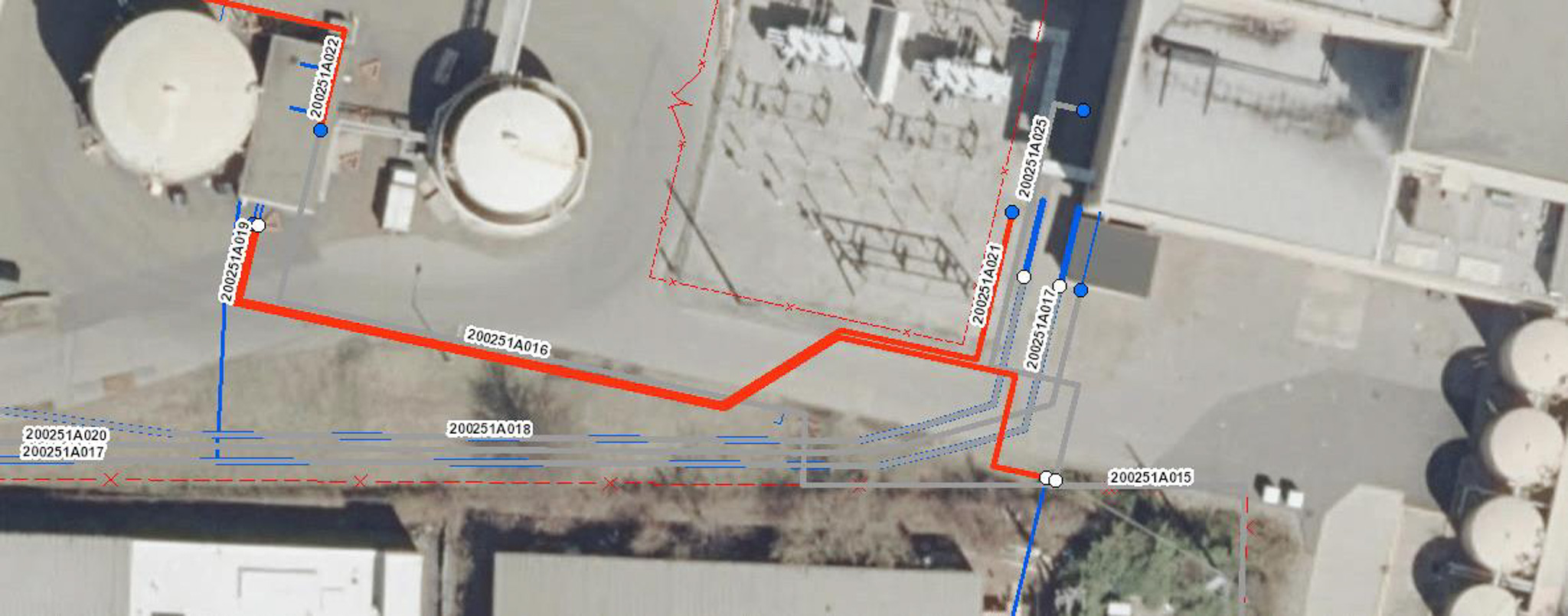 Aerial Site Map with Utilities