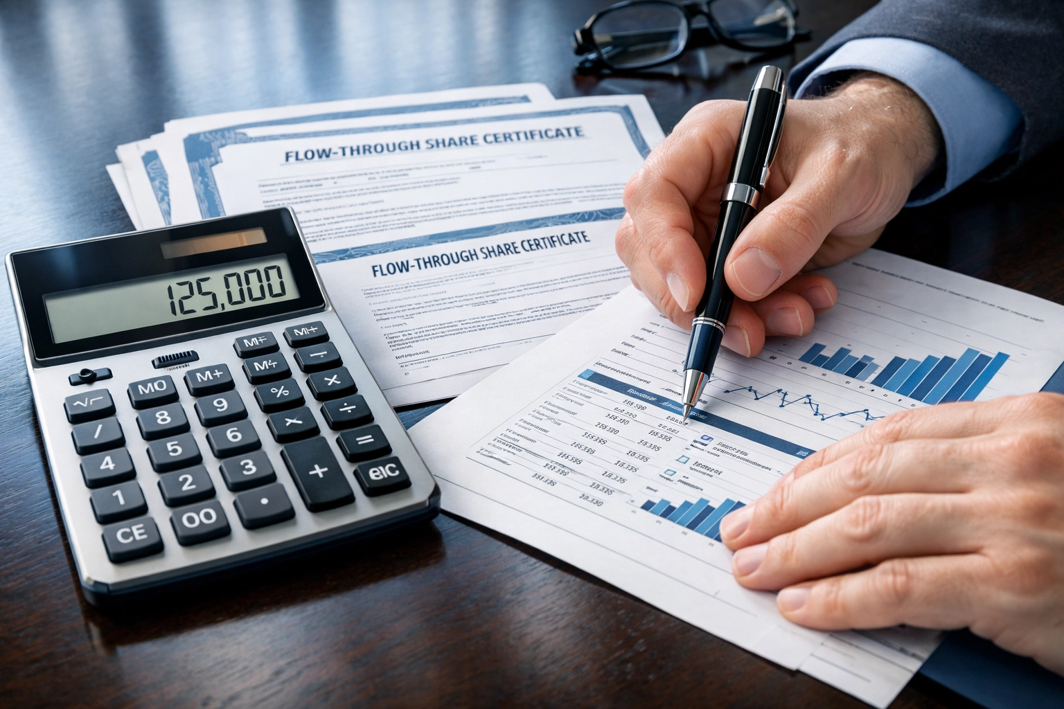 Financial analysis of flow-through share certificates and provincial tax credit calculations