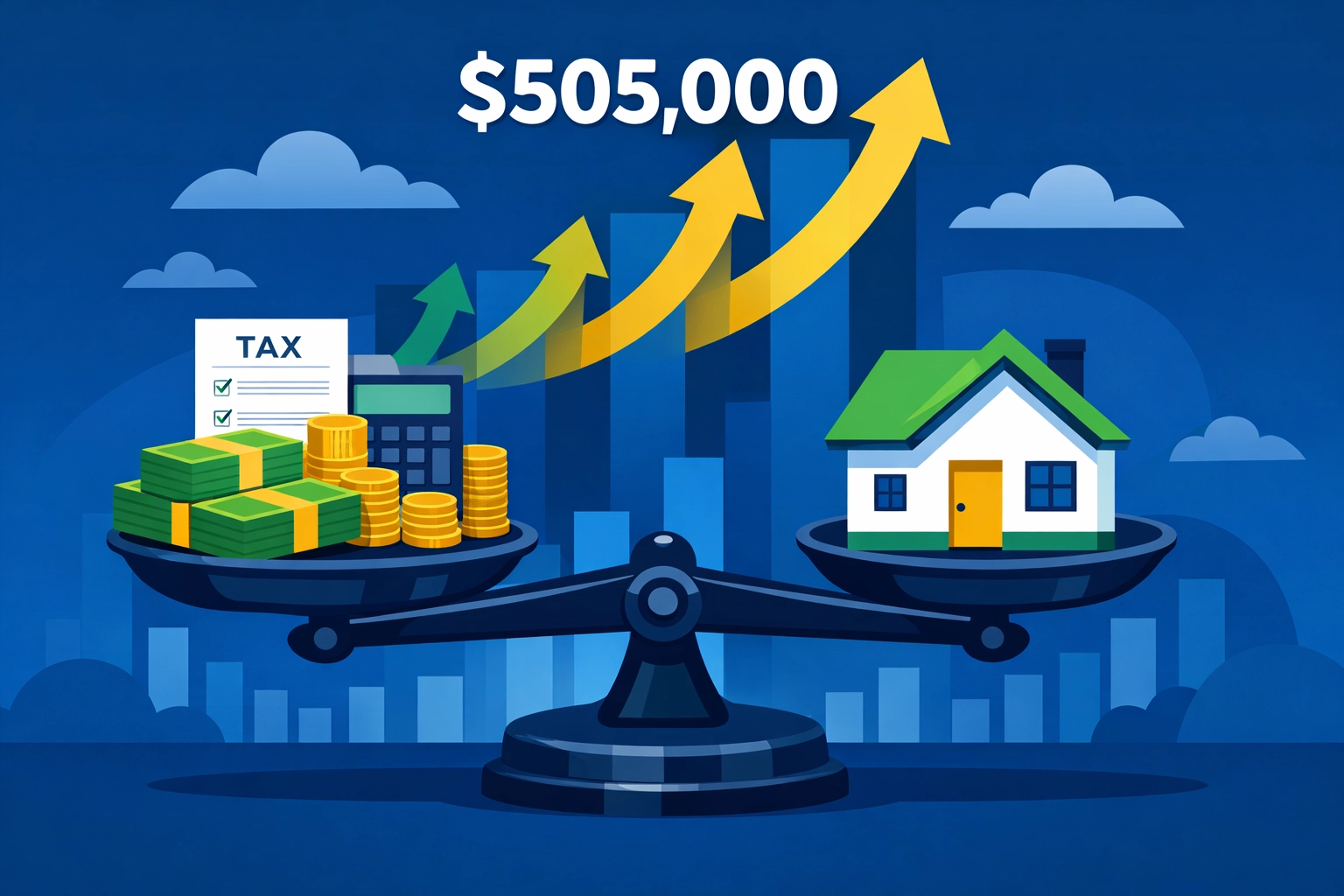 Income threshold balance at $505,000 affecting SALT deduction eligibility for homeowners