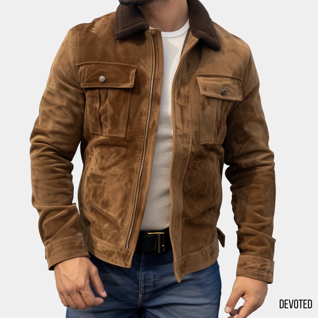Men's Suede Leather Jacket