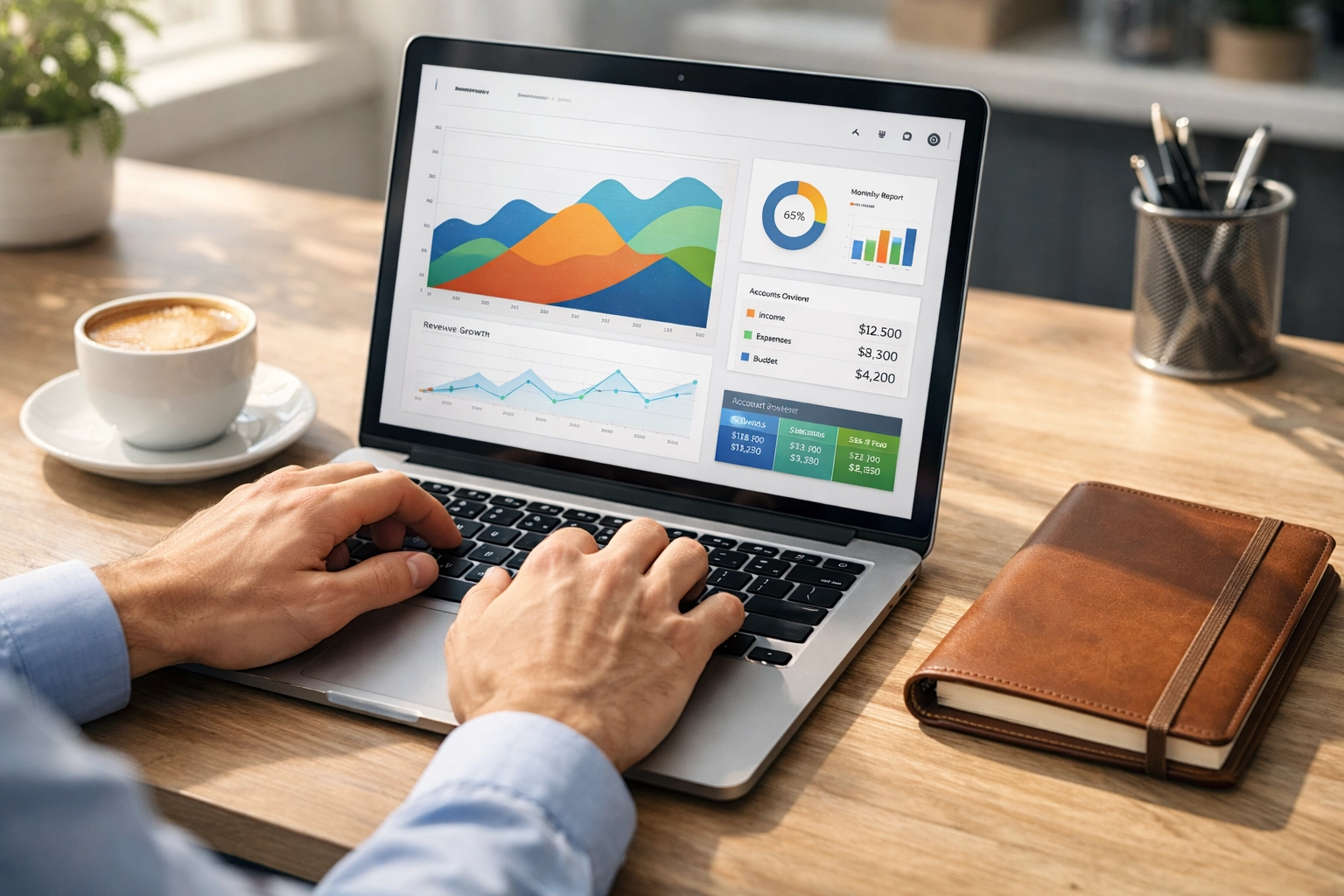 Professional office desk featuring digital dashboard for payroll auditing and 2026 IRS tax-code mapping.
