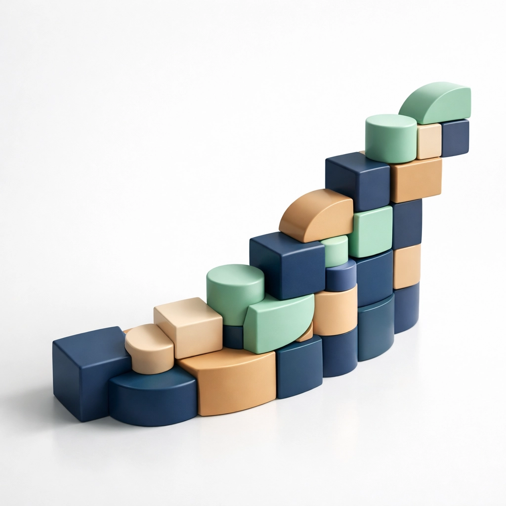 Abstract geometric wave showing scalable website architecture and seamless platform growth for long-term SEO.