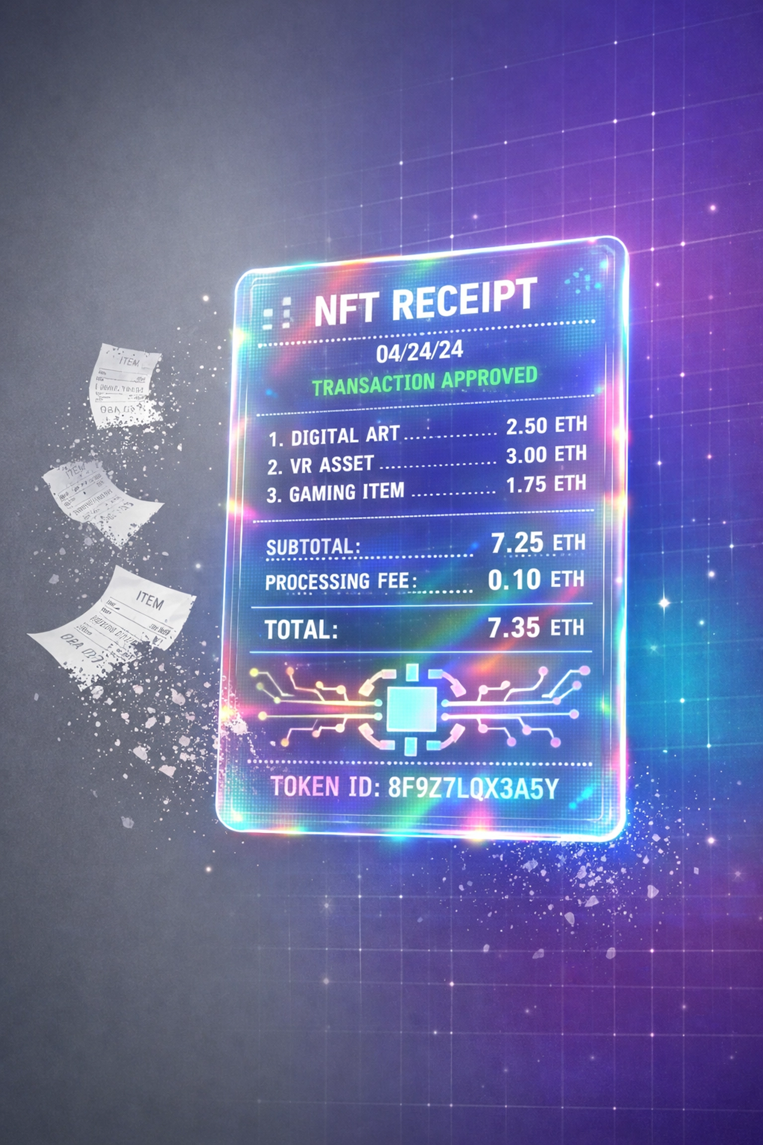 NFT receipt technology replacing traditional paper receipts for crypto transactions