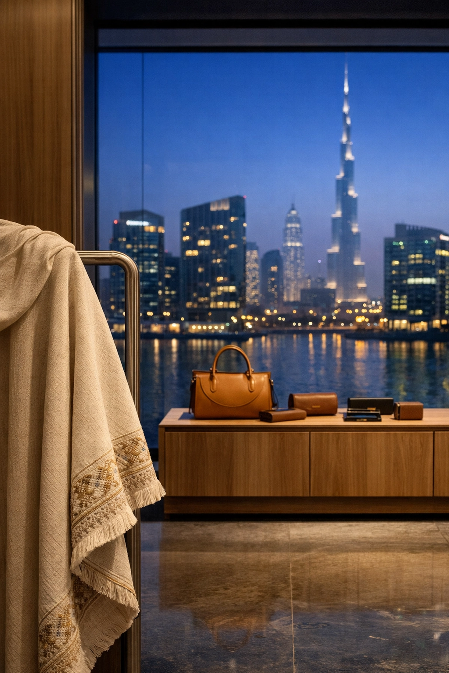 Abadia and Tigre de Salón ethical luxury retail display in the Dubai Design District.