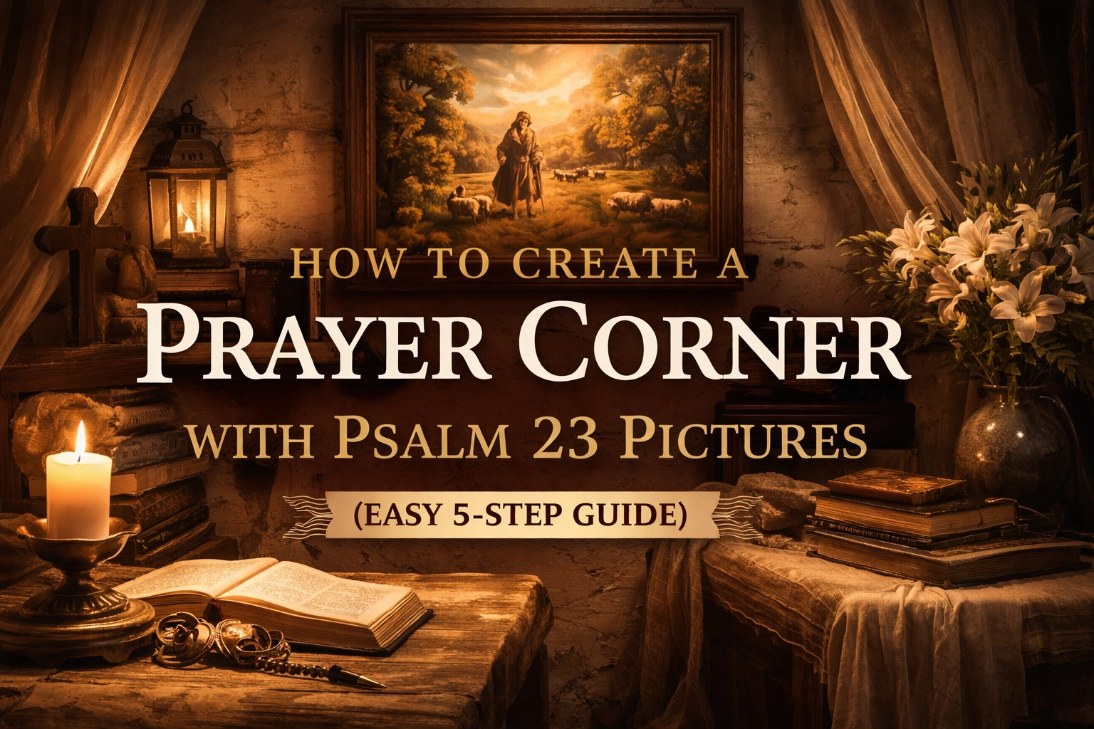[HERO] How to Create a Prayer Corner with Psalm 23 Pictures (Easy 5-Step Guide)