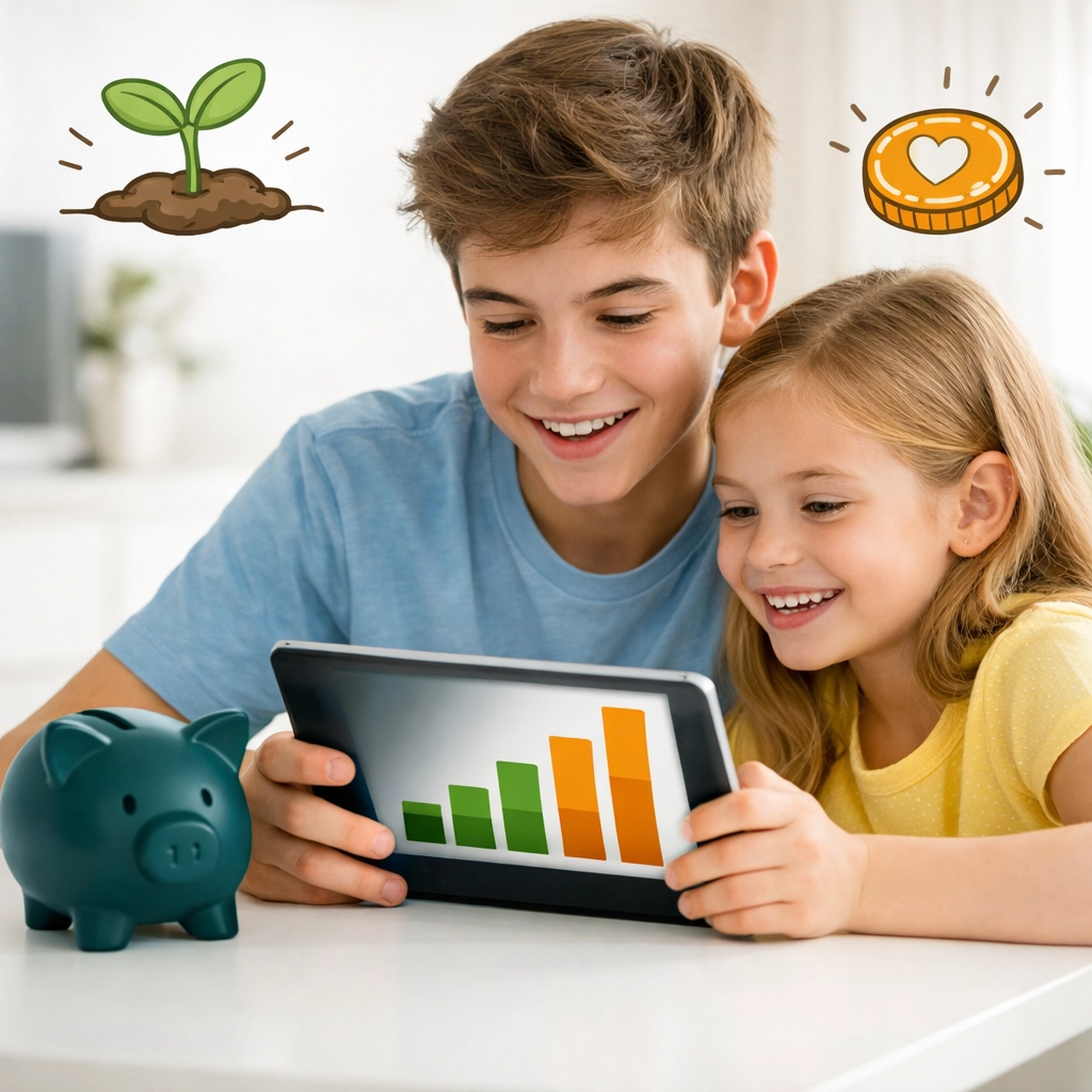 Children learning financial literacy and money stewardship on the Complete Life Skills Platform.