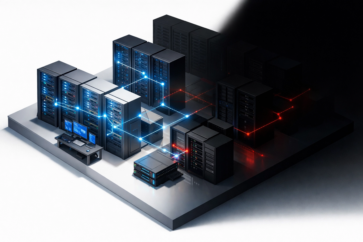 ServiceNow ITOM network discovery showing incomplete infrastructure mapping with blind spots