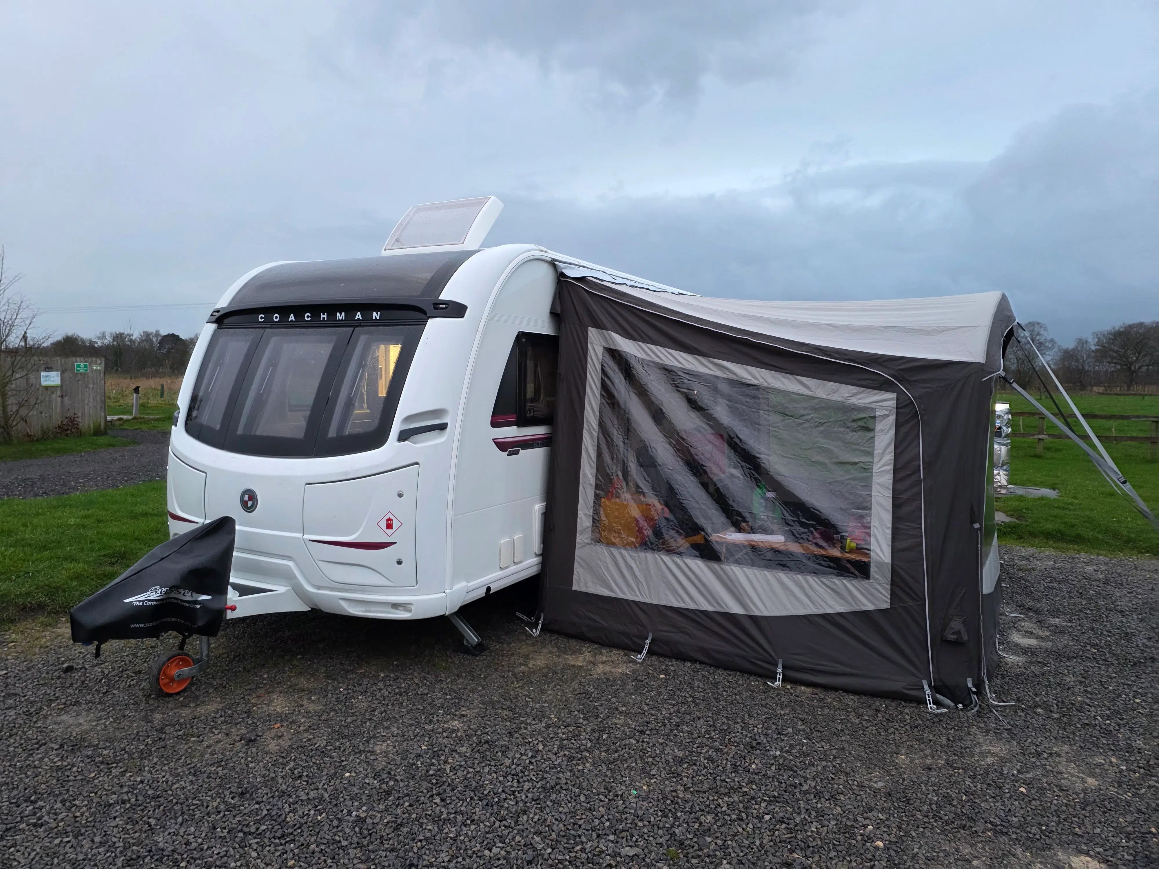 Coachman Acadia 565 setup at Flaxton Meadows