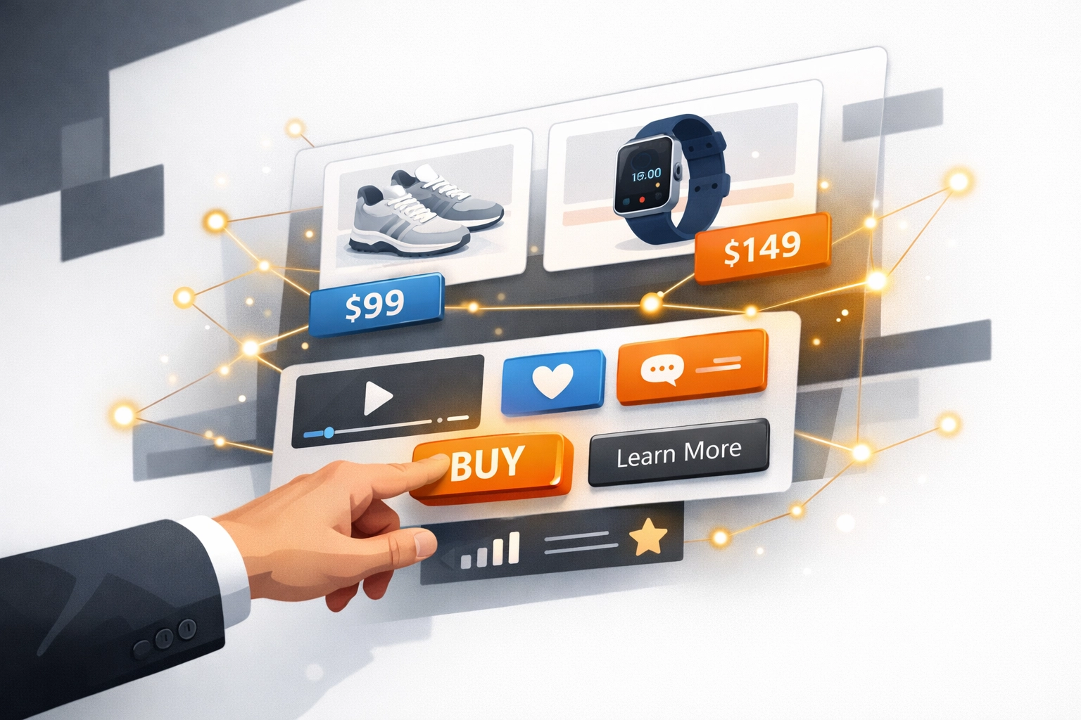 Interactive presentation software with touchscreen product demo capabilities