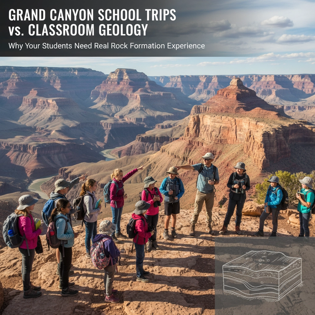 Grand Canyon School Trips vs. Classroom Geology: Why Your Students Need Real Rock Formation Experience