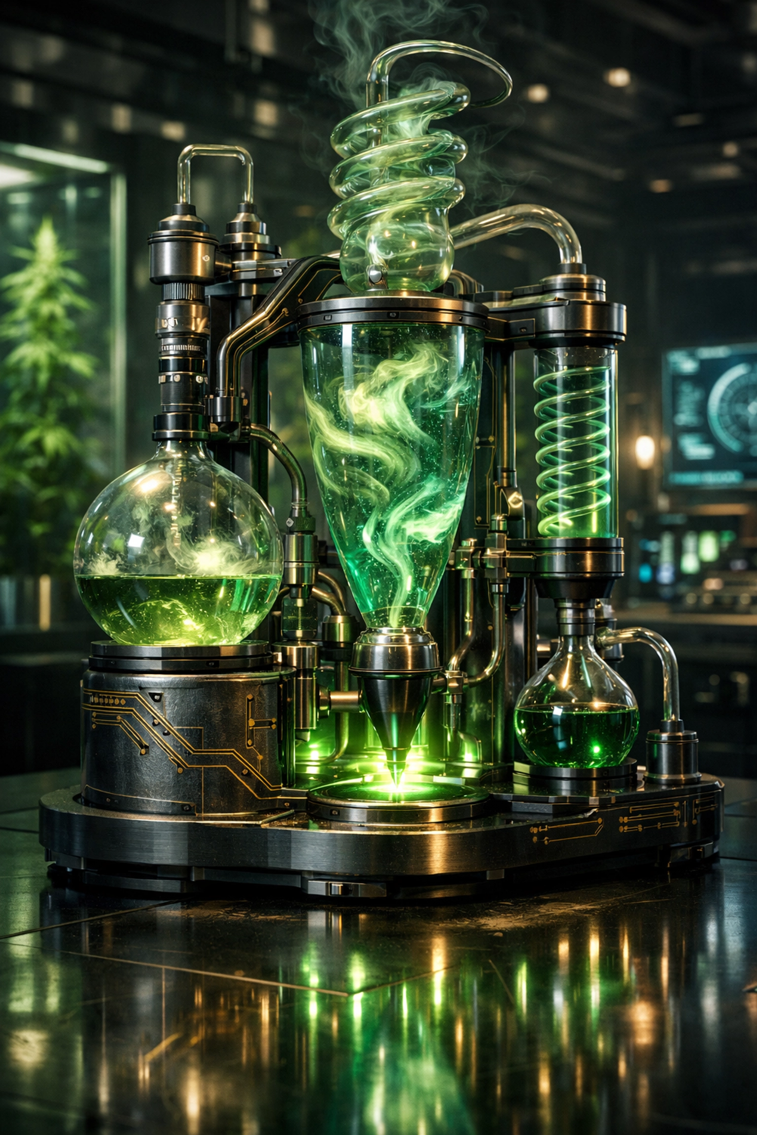 Modern cannabis testing laboratory equipment showcasing professional technical expertise for B2B industry clients.