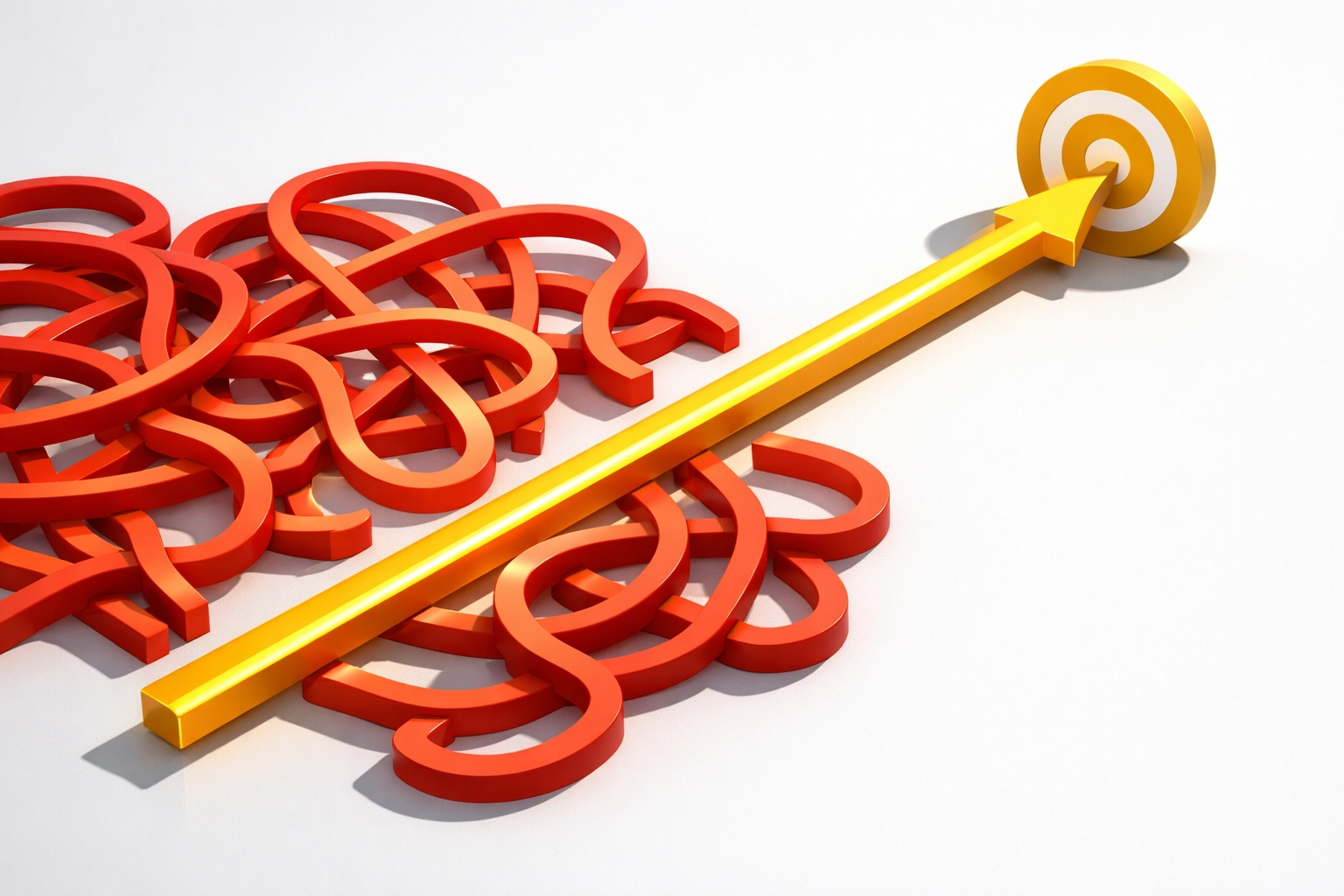 AI Strategy Roadmap: 7 Mistakes You are Making with Your AI Roadmap (and How to Fix Them) 1 Clear path through maze illustrating focused AI strategy aligned with business objectives