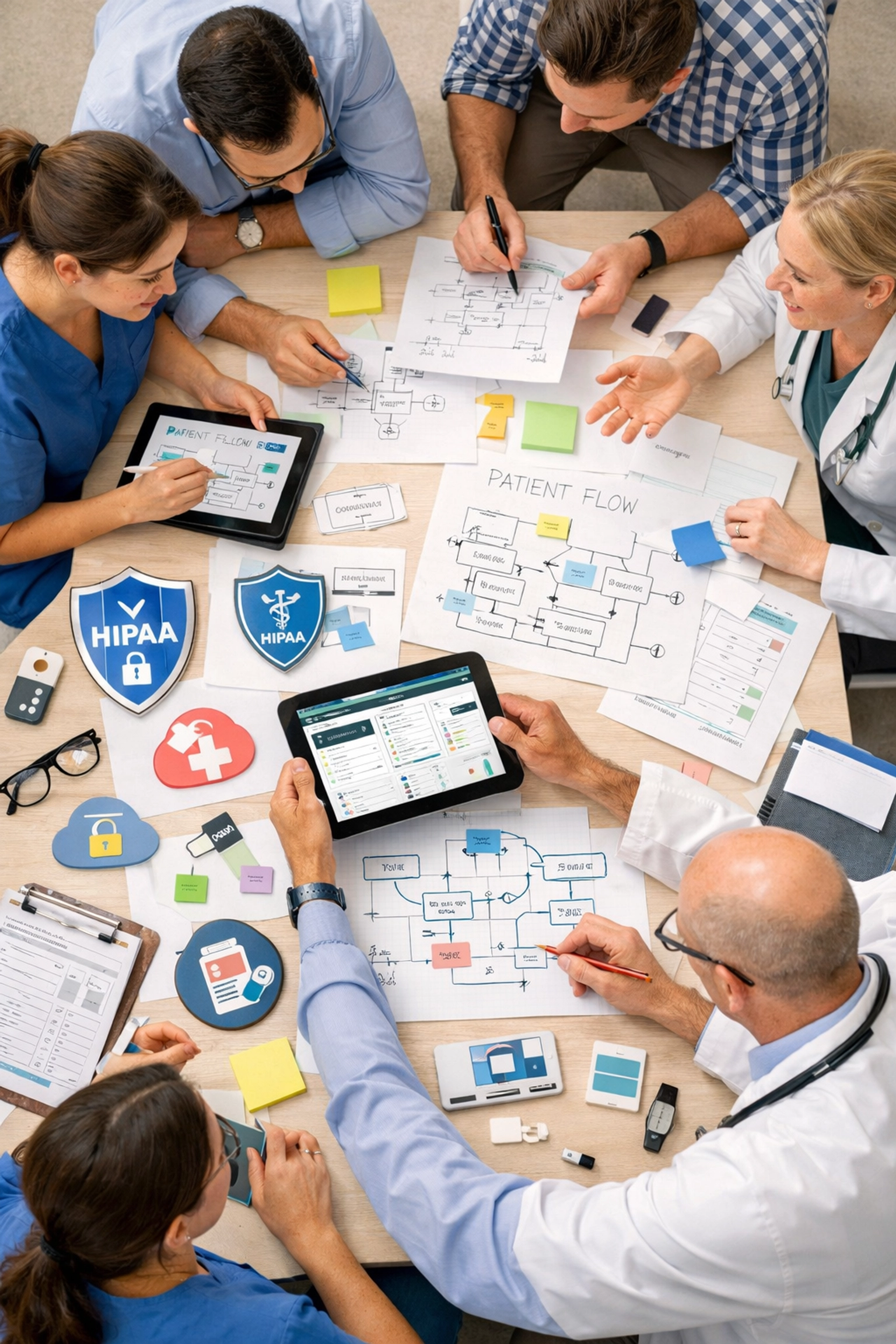 IT consultants planning ServiceNow workflow implementation with healthcare compliance requirements