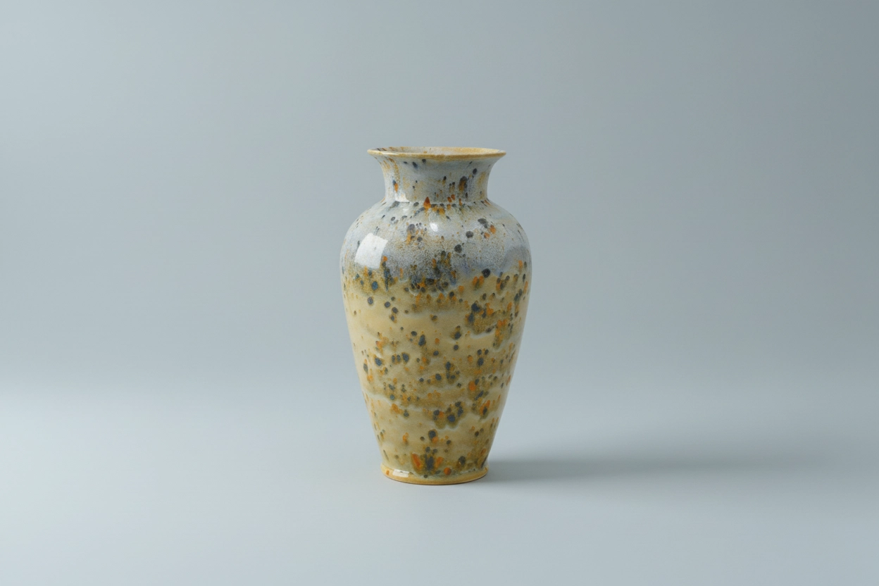 Handcrafted ceramic memorial urn