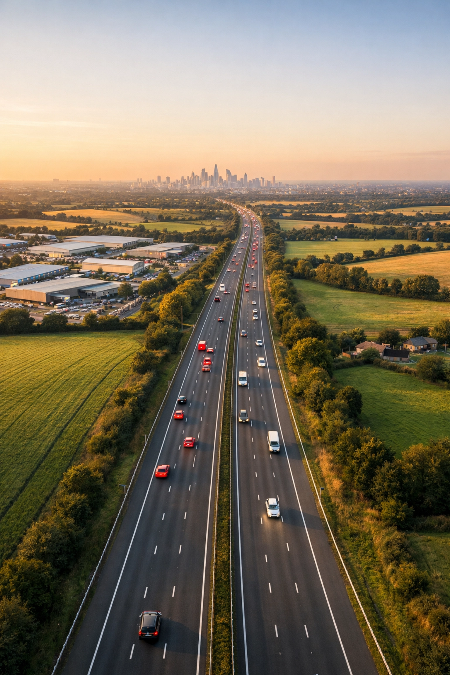 A10 motorway connecting Enfield to Hertford for logistics and delivery routes