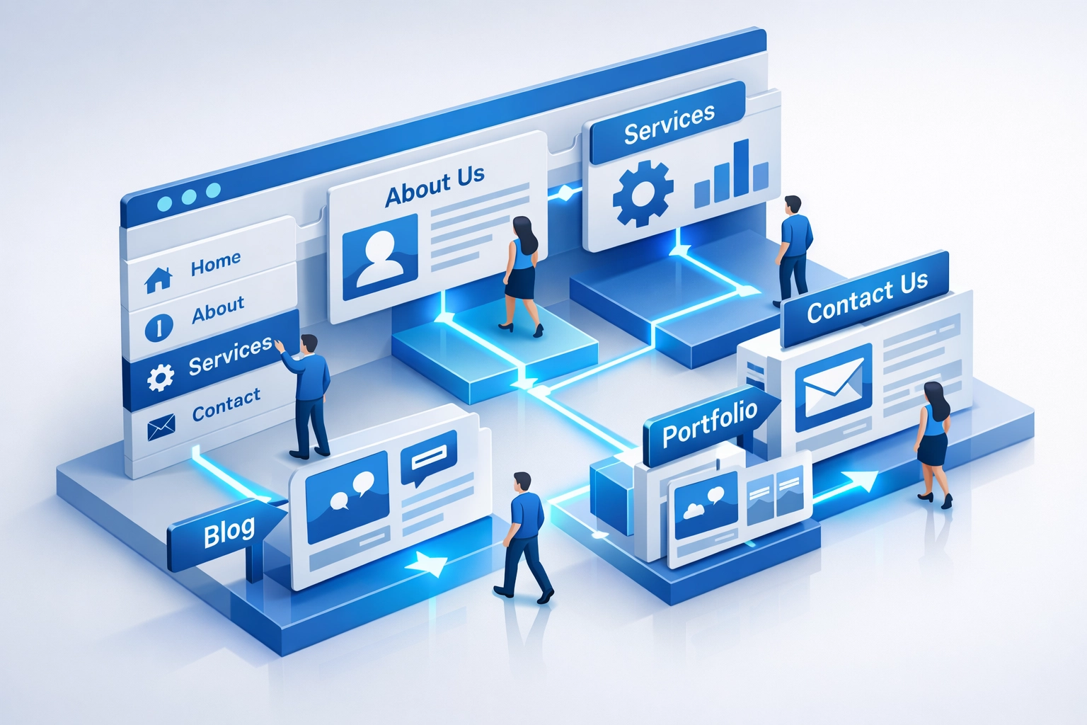Clear website navigation menu interface showing organized pathways and user-friendly design