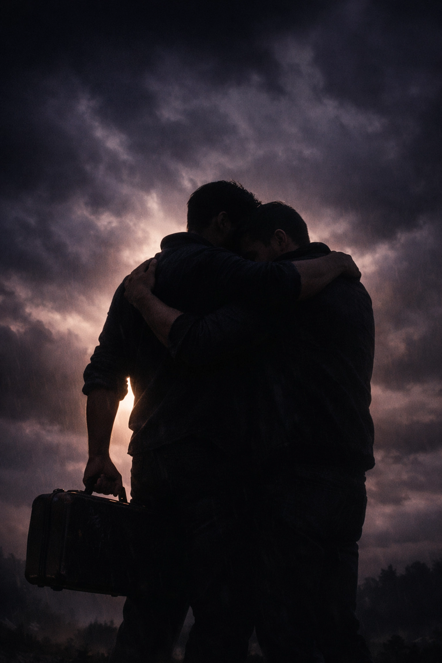 Gay couple fleeing persecution seeking refuge and safety