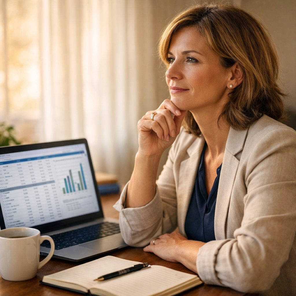 Woman working independently after receiving Virginia rehabilitative spousal support