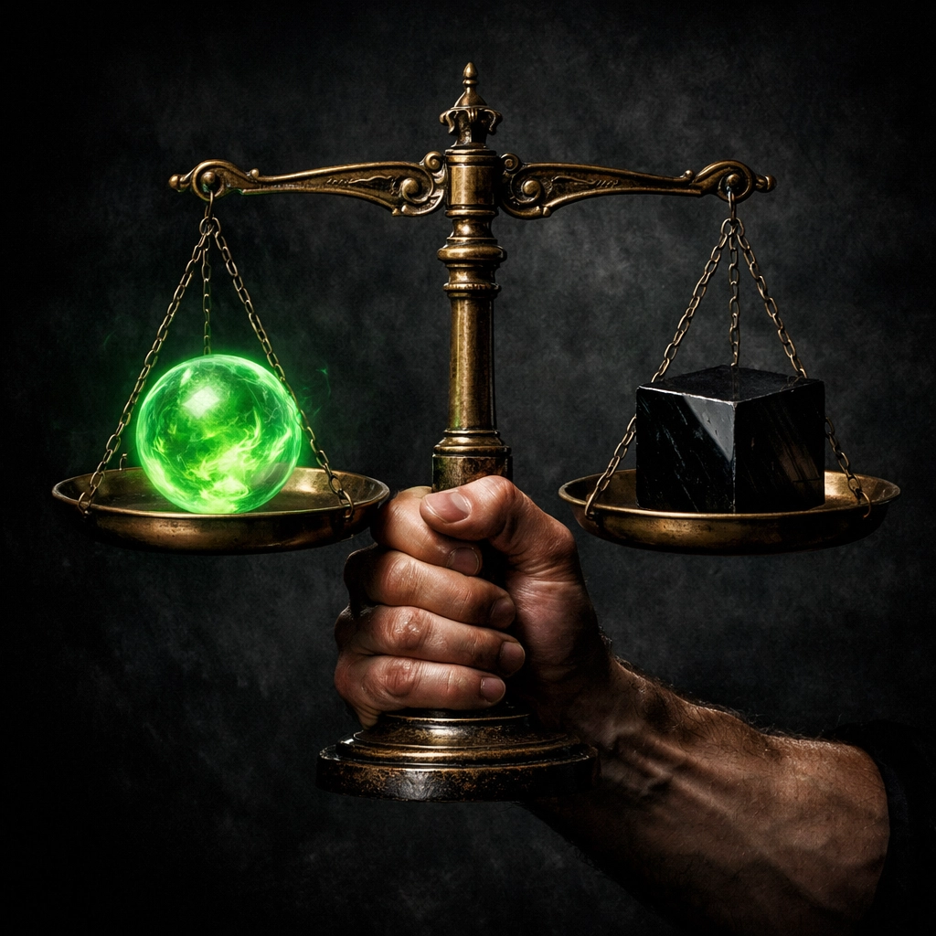 A balanced scale comparing cellular renewal from autophagy with the importance of maintaining muscle mass for longevity.