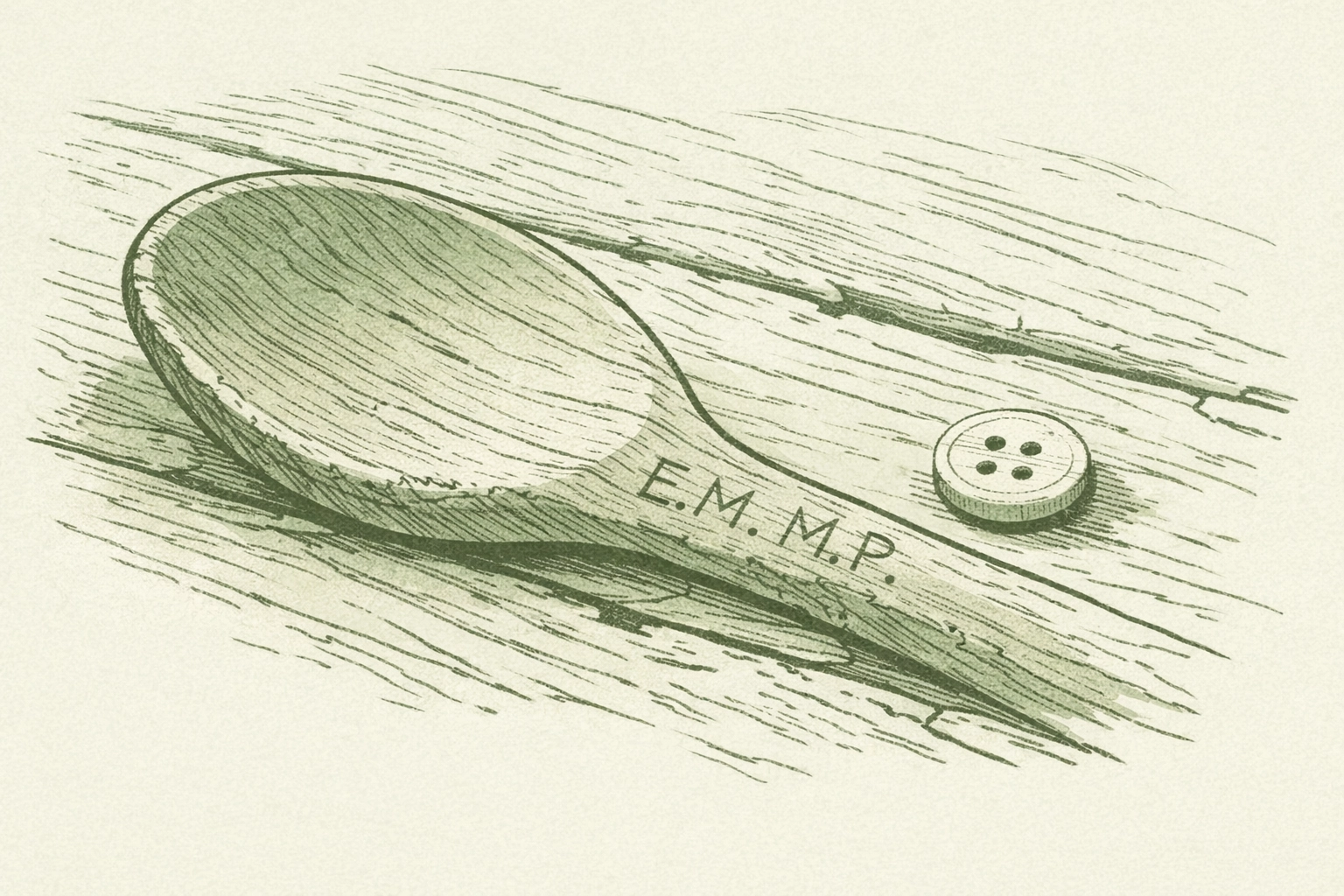 Carved wooden spoon and button serve as love tokens in gay historical romance