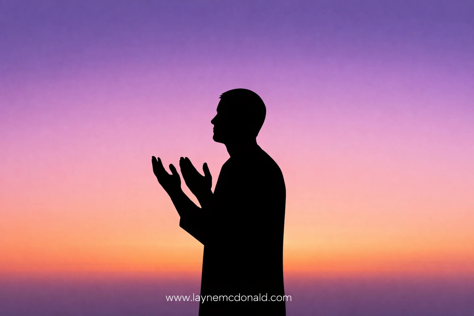 Person in a posture of peaceful surrender and worship to find deep spiritual restoration and hope.